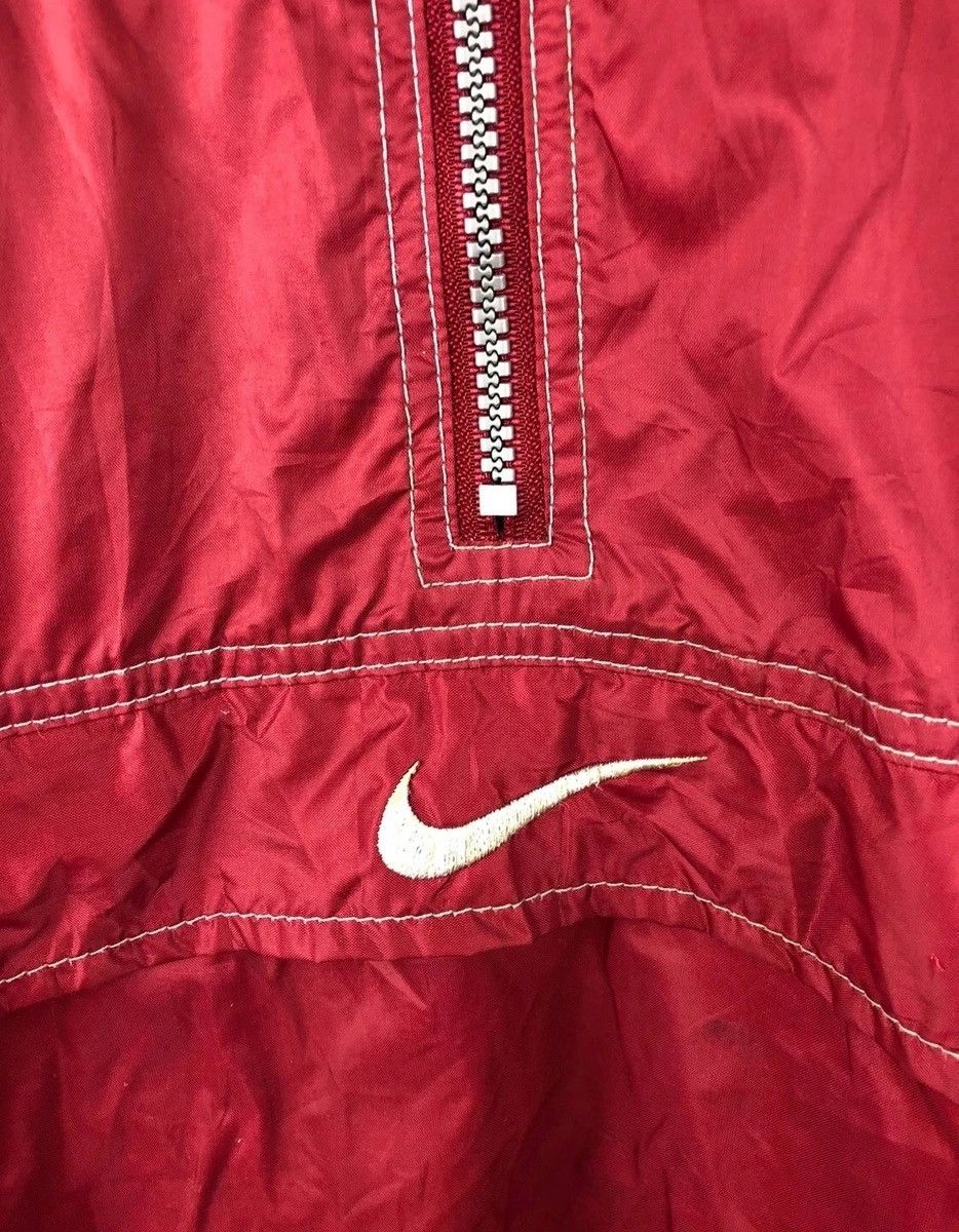 Nike Vintage Center Swoosh Nike Half Zipper Hooded Windbreaker Size US L / EU 52-54 / 3 - 5 Thumbnail