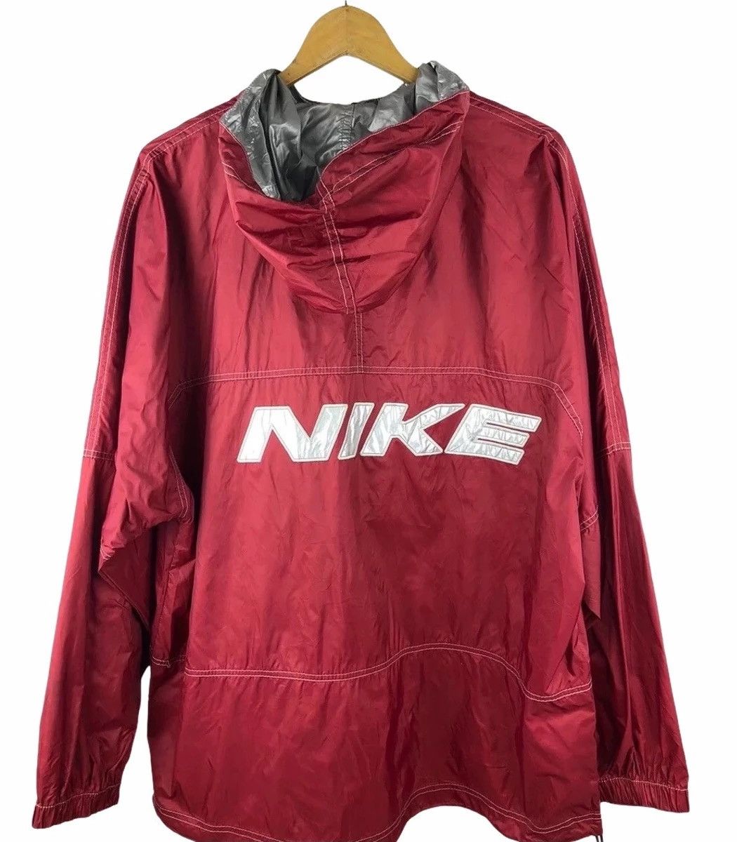 Nike Vintage Center Swoosh Nike Half Zipper Hooded Windbreaker Size US L / EU 52-54 / 3 - 2 Thumbnail