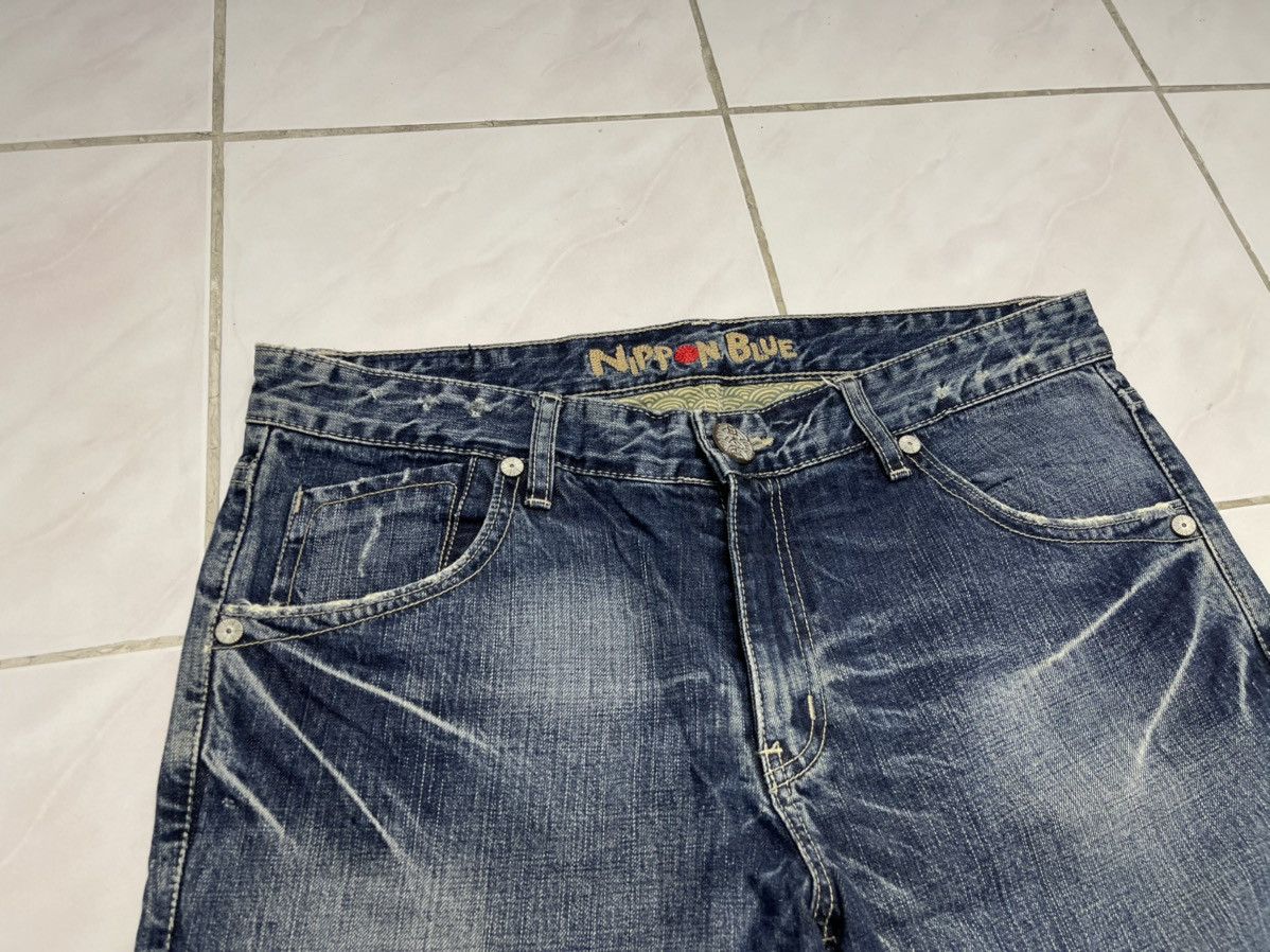 Japanese Brand Nippon Blue Traditional Japanase Embroidered Jeans Size US 36 / EU 52 - 3 Thumbnail