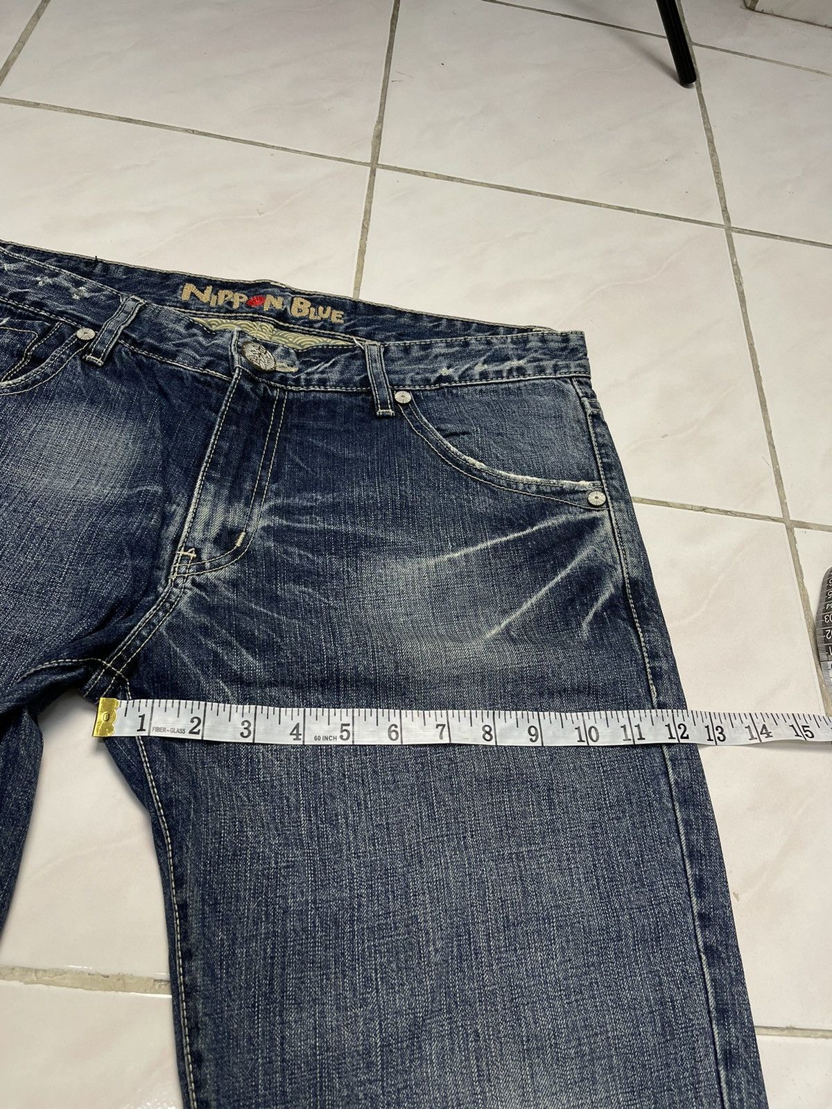 Japanese Brand Nippon Blue Traditional Japanase Embroidered Jeans Size US 36 / EU 52 - 9 Thumbnail