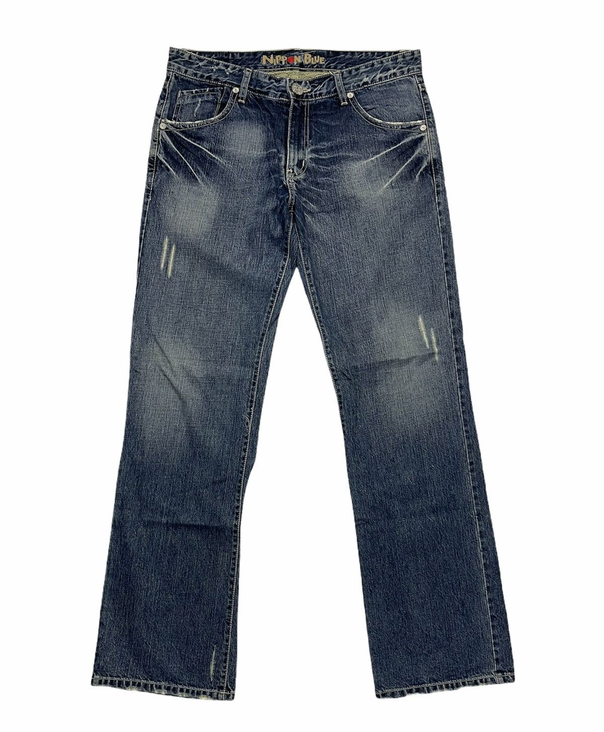 Japanese Brand Nippon Blue Traditional Japanase Embroidered Jeans Size US 36 / EU 52 - 2 Thumbnail