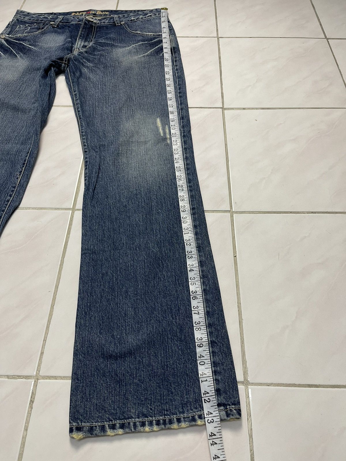 Japanese Brand Nippon Blue Traditional Japanase Embroidered Jeans Size US 36 / EU 52 - 13 Thumbnail