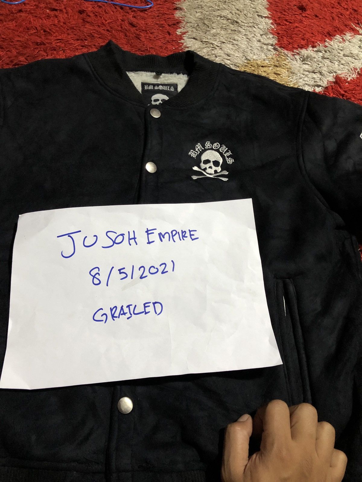 Other BM SOULS VARSITY JACKET STYLE SKULL DESIGN Size US L / EU 52-54 / 3 - 8 Thumbnail