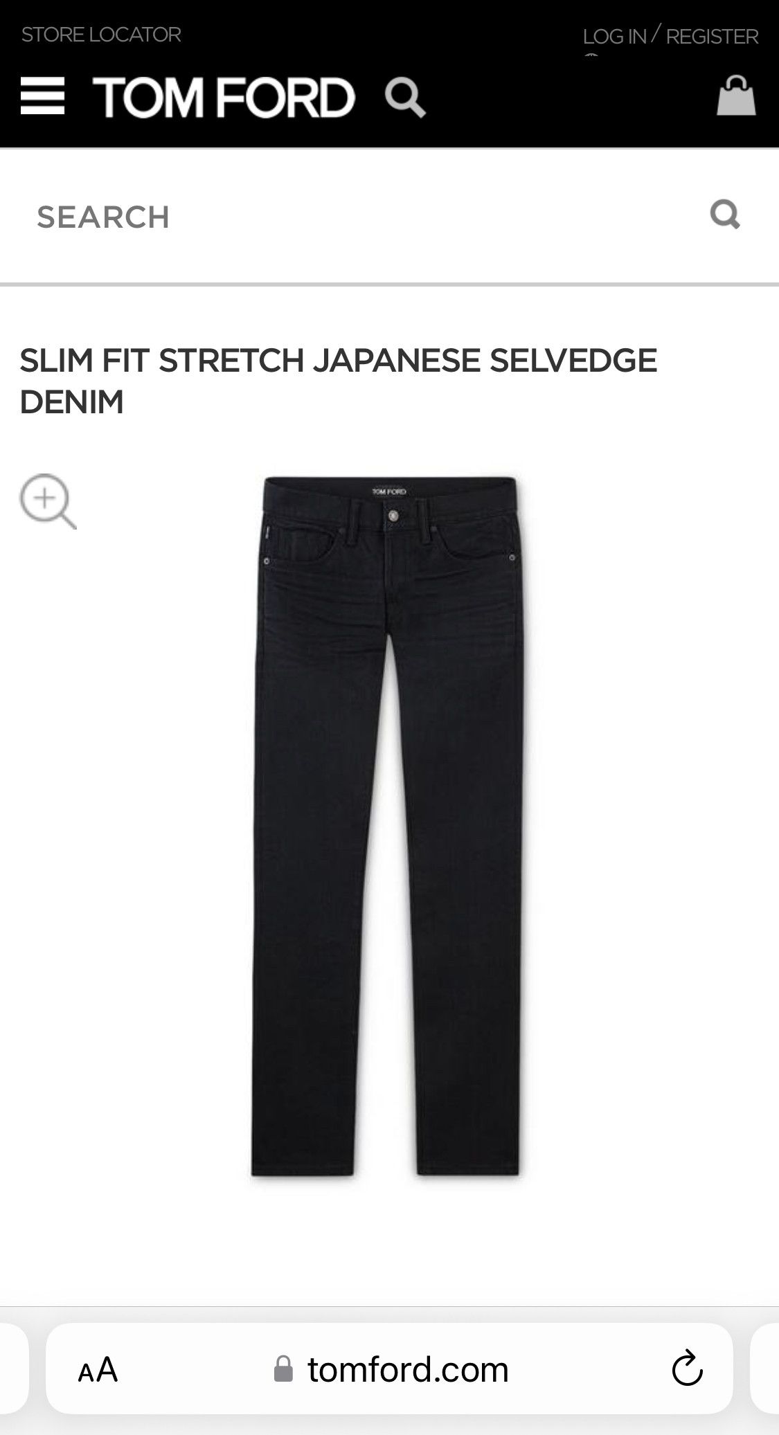 Tom Ford Tom Ford SLIM FIT STRETCH JAPANESE SELVEDGE DENIM Size US 31 - 1 Thumbnail