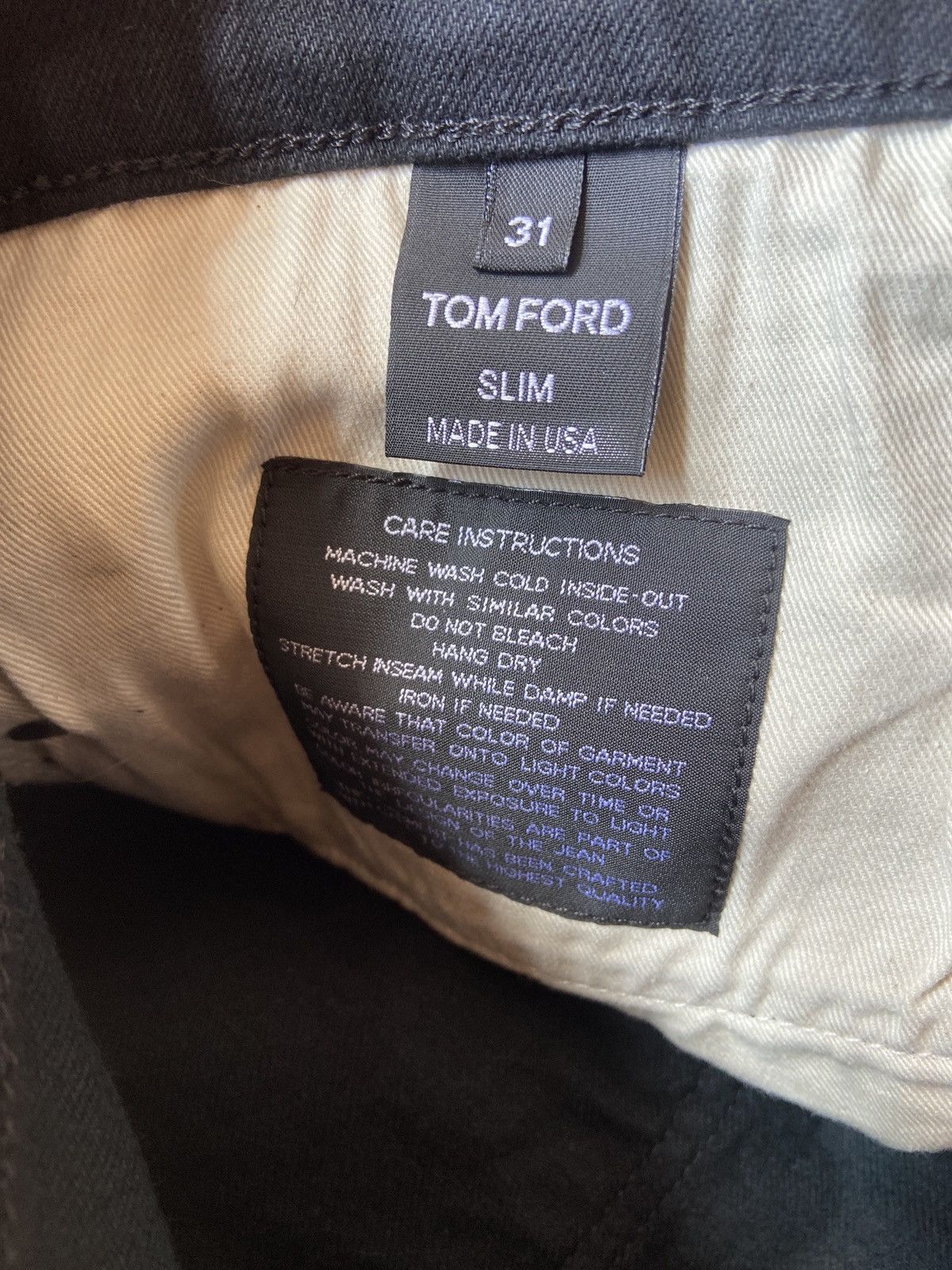 Tom Ford Tom Ford SLIM FIT STRETCH JAPANESE SELVEDGE DENIM Size US 31 - 6 Thumbnail