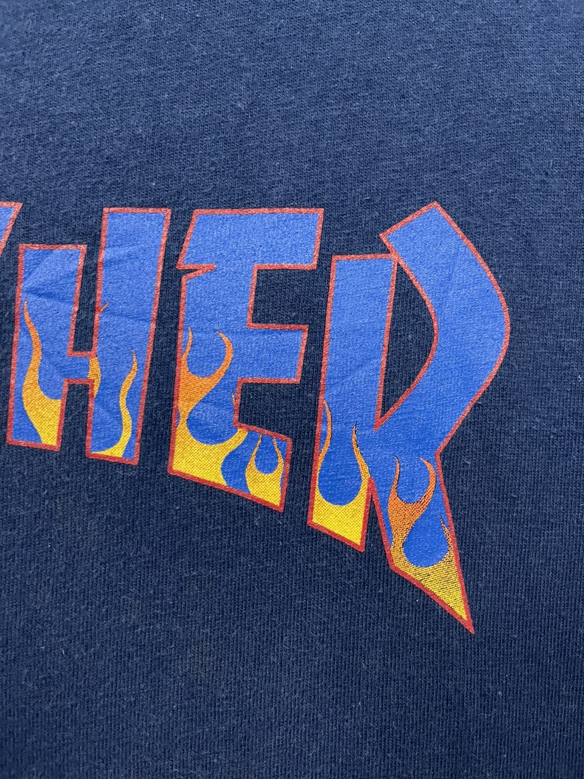 Thrasher Vintage 90s Thrasher Fire Skateboard T Shirt Size US XL / EU 56 / 4 - 3 Thumbnail