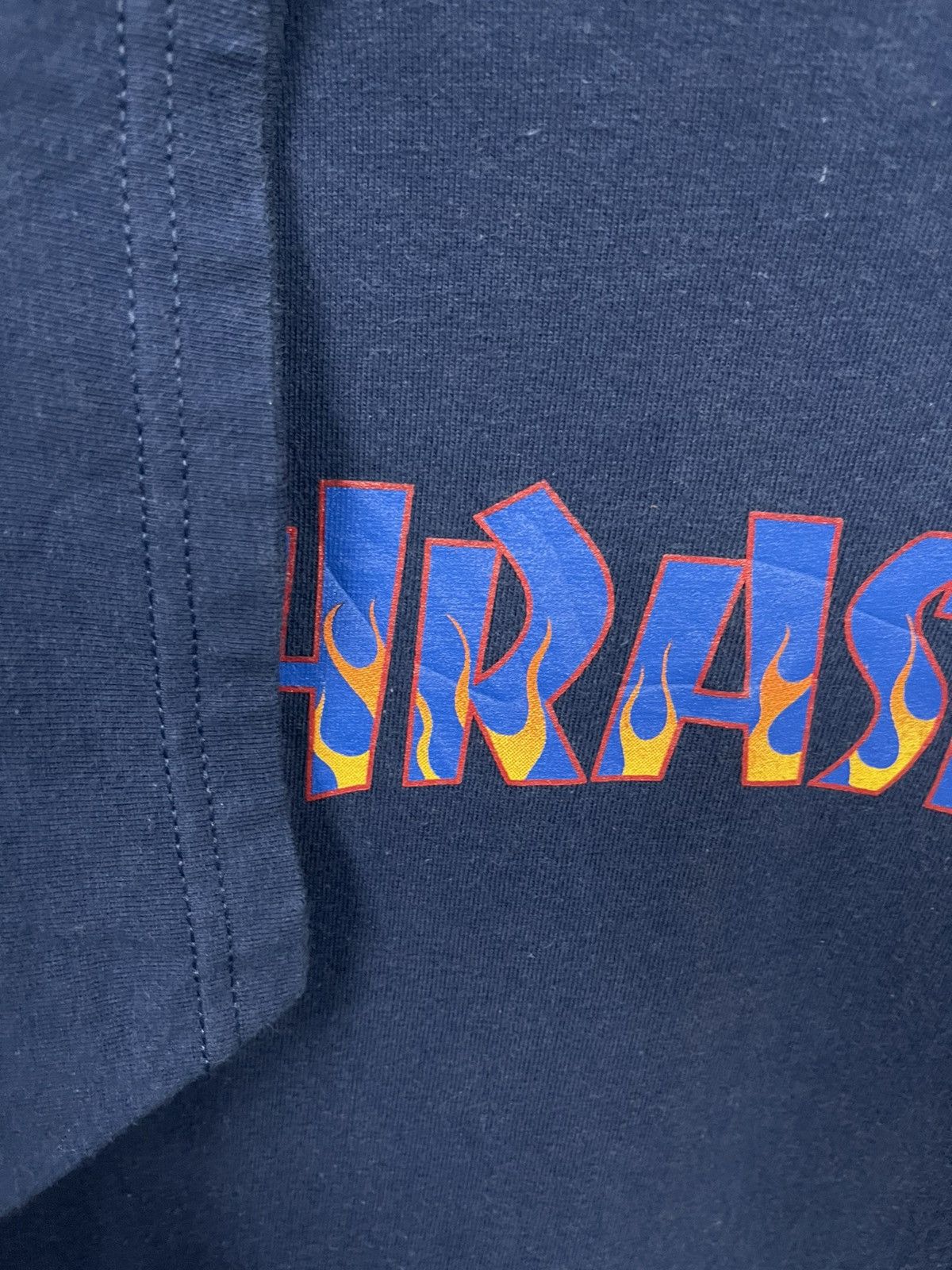 Thrasher Vintage 90s Thrasher Fire Skateboard T Shirt Size US XL / EU 56 / 4 - 4 Thumbnail