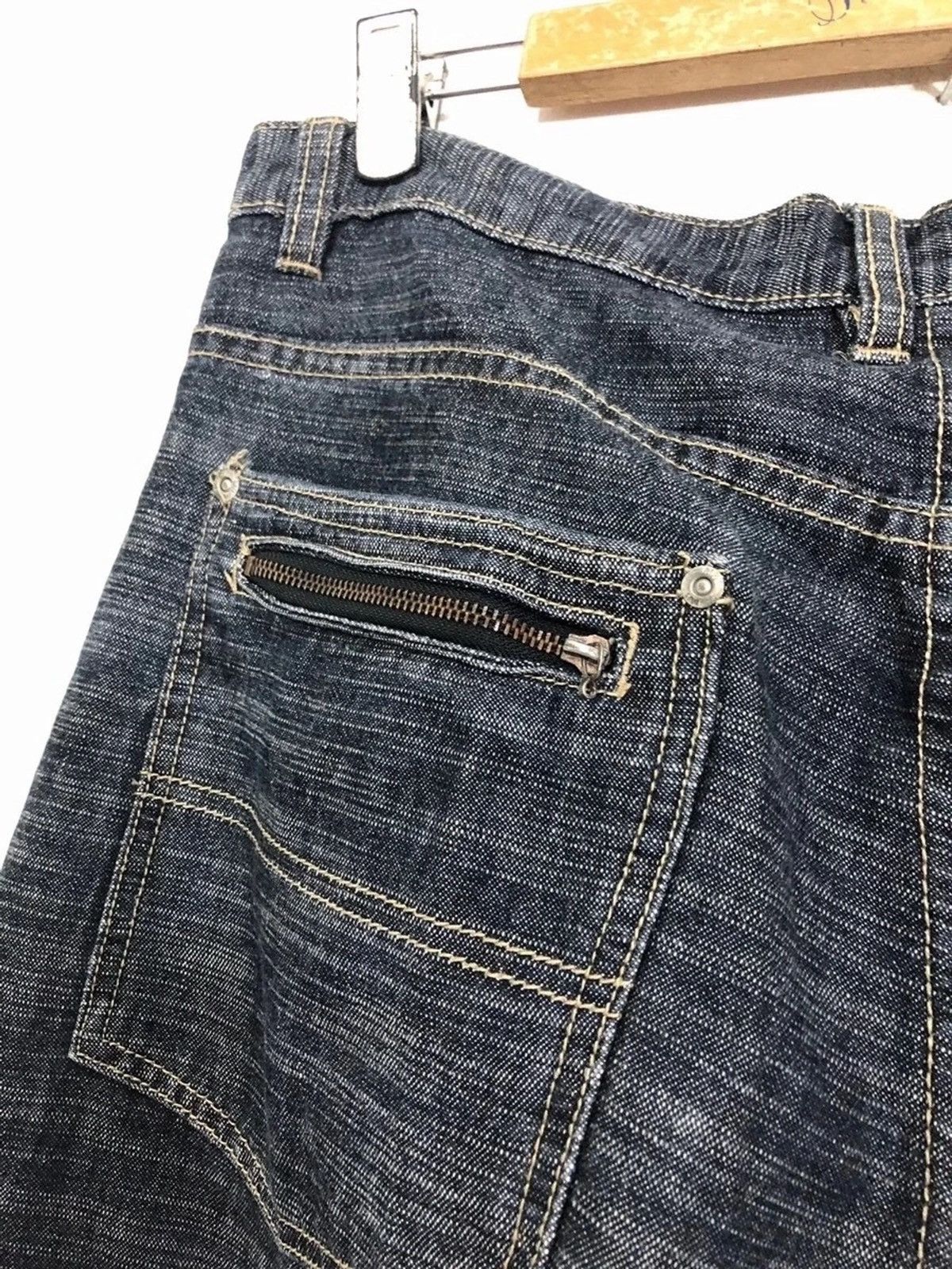Japanese Brand MasterPiece Multi Zipper Pocket Denim Pants Size US 35 - 9 Thumbnail