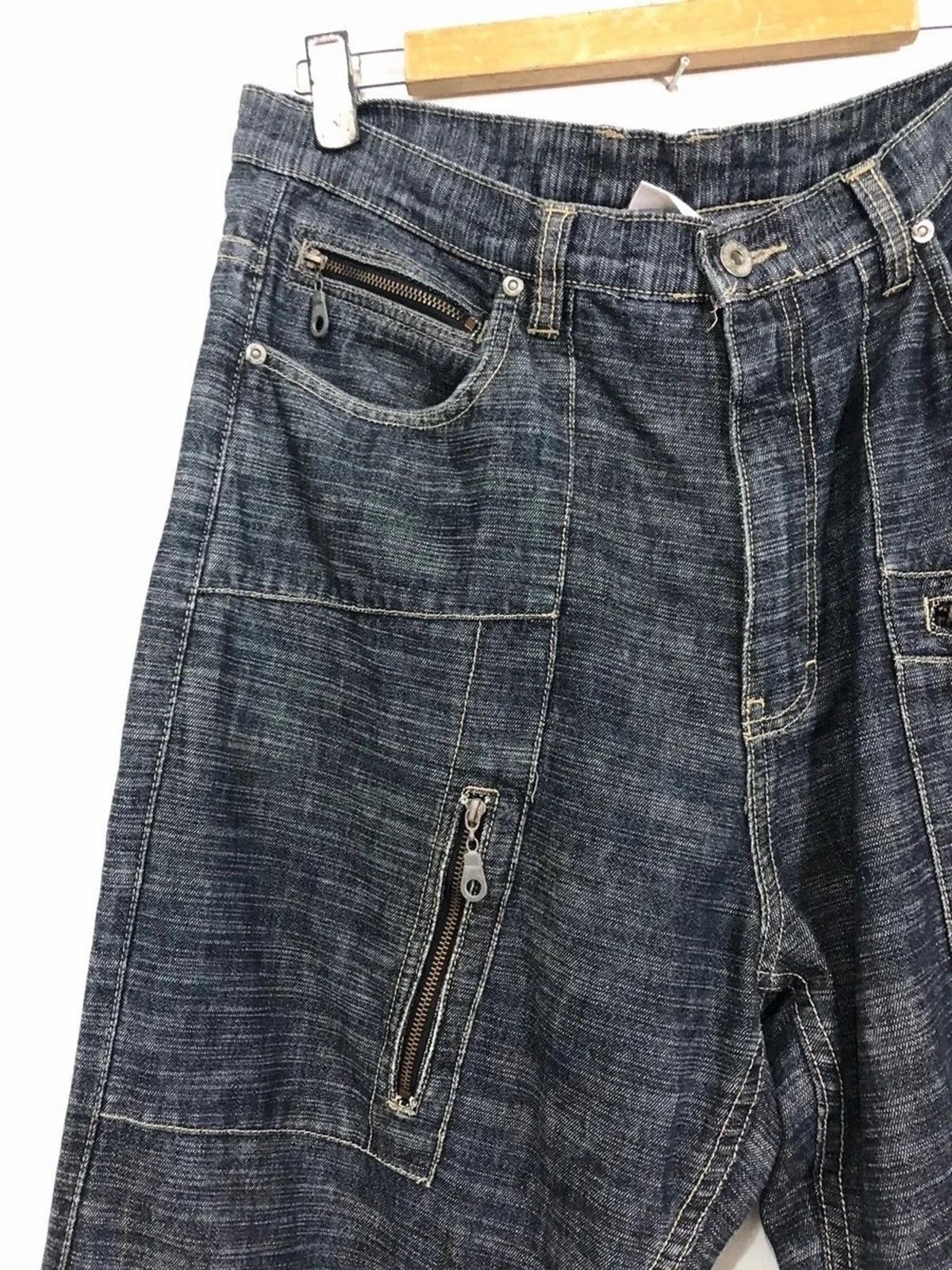 Japanese Brand MasterPiece Multi Zipper Pocket Denim Pants Size US 35 - 3 Thumbnail