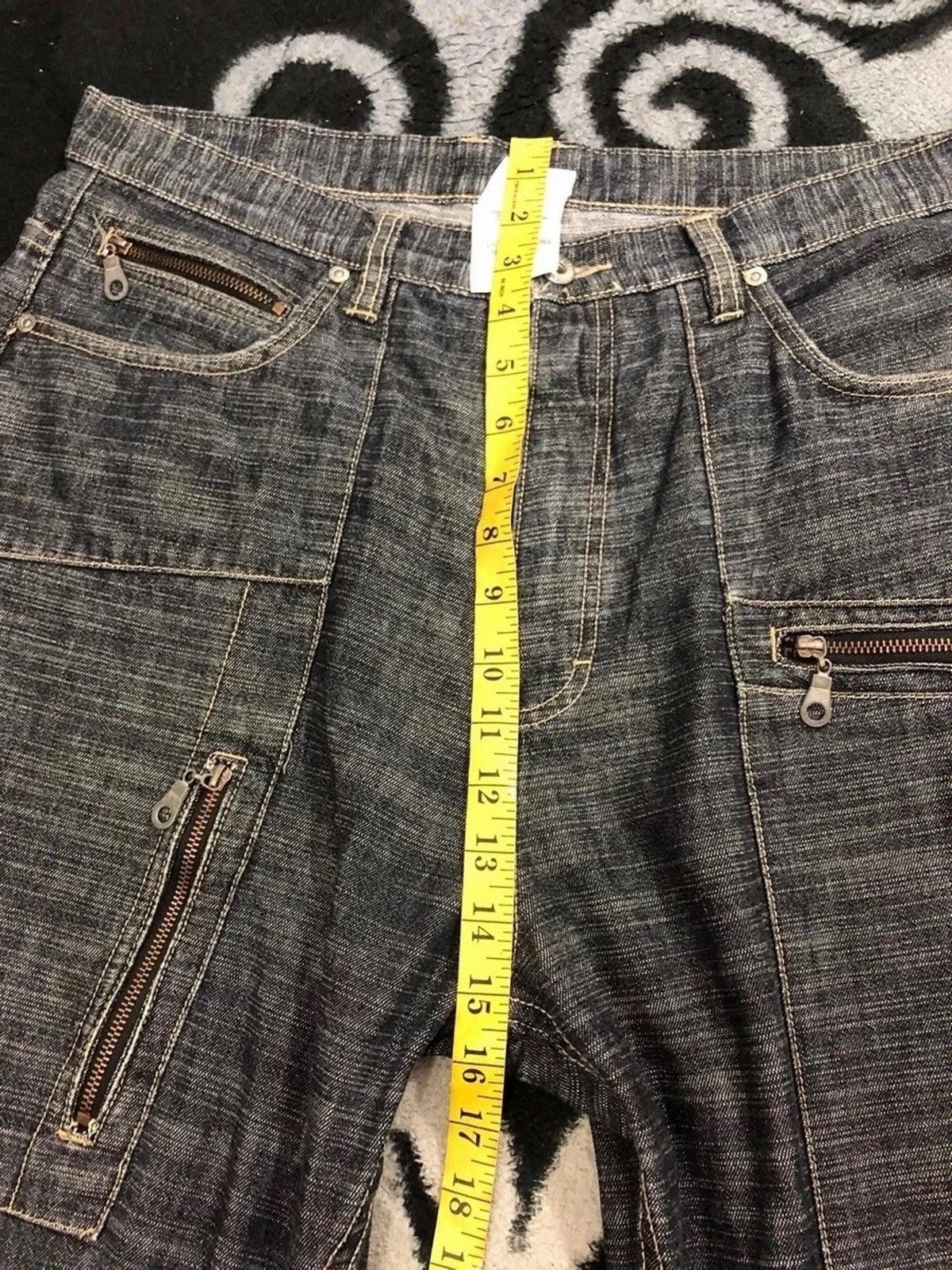 Japanese Brand MasterPiece Multi Zipper Pocket Denim Pants Size US 35 - 11 Thumbnail
