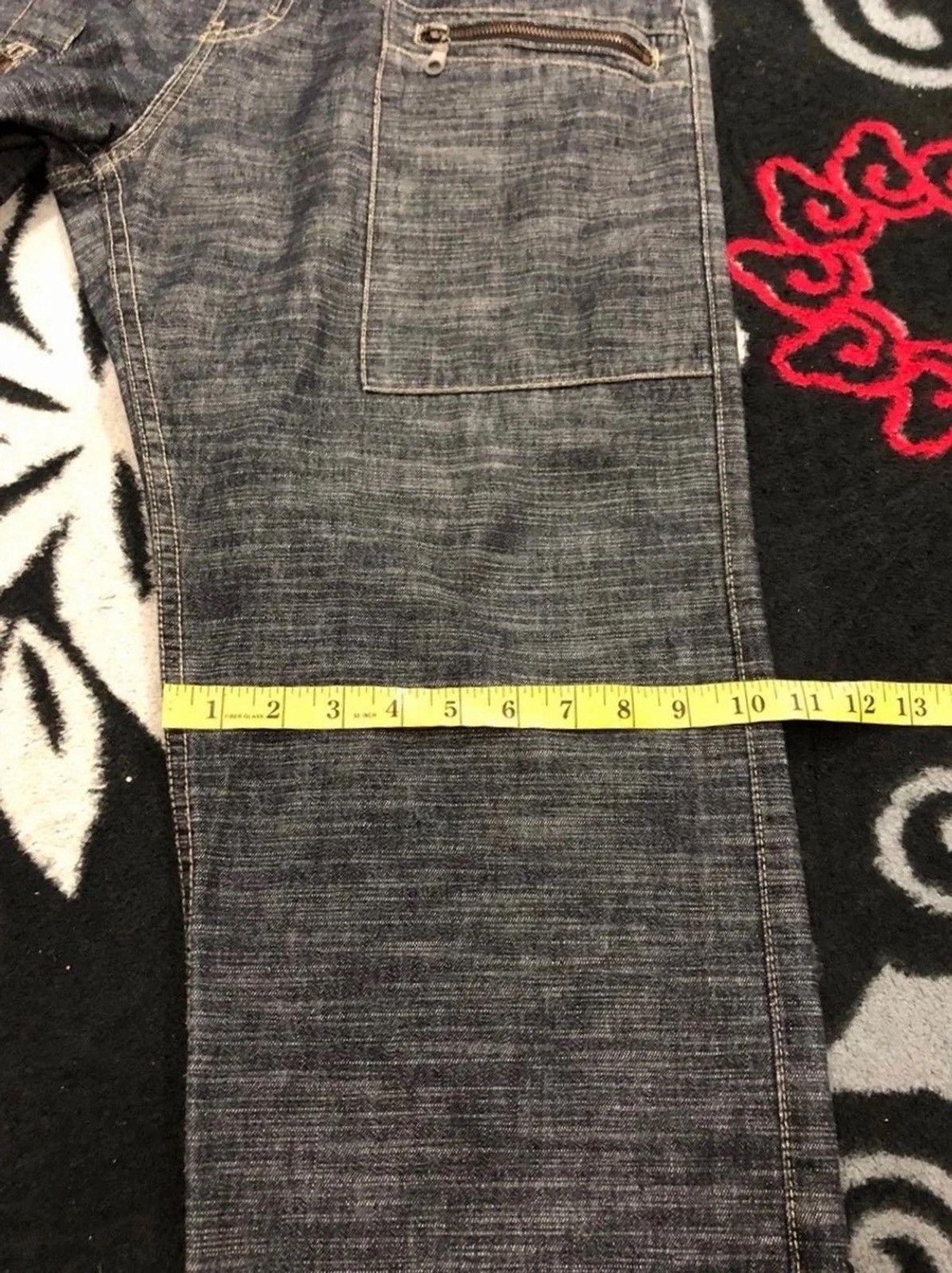 Japanese Brand MasterPiece Multi Zipper Pocket Denim Pants Size US 35 - 13 Thumbnail