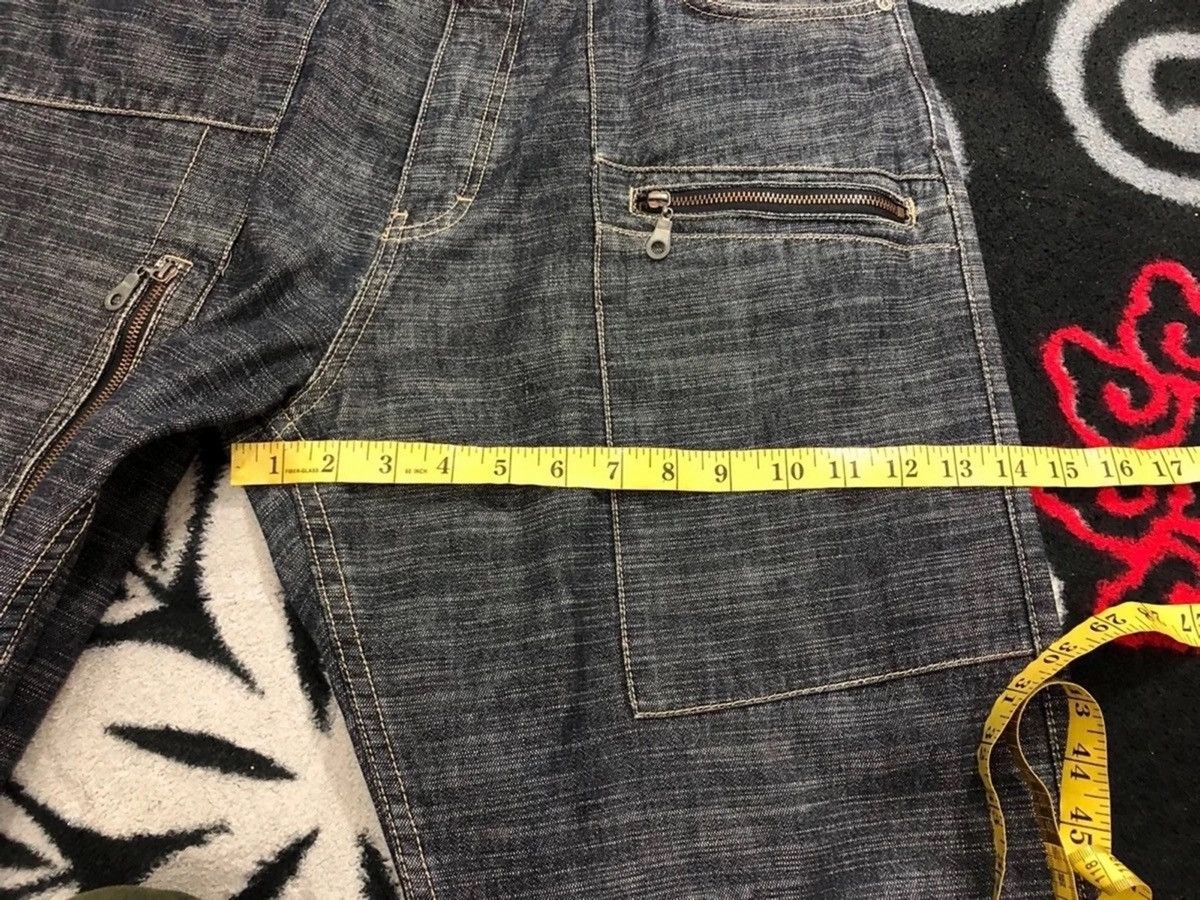 Japanese Brand MasterPiece Multi Zipper Pocket Denim Pants Size US 35 - 12 Thumbnail
