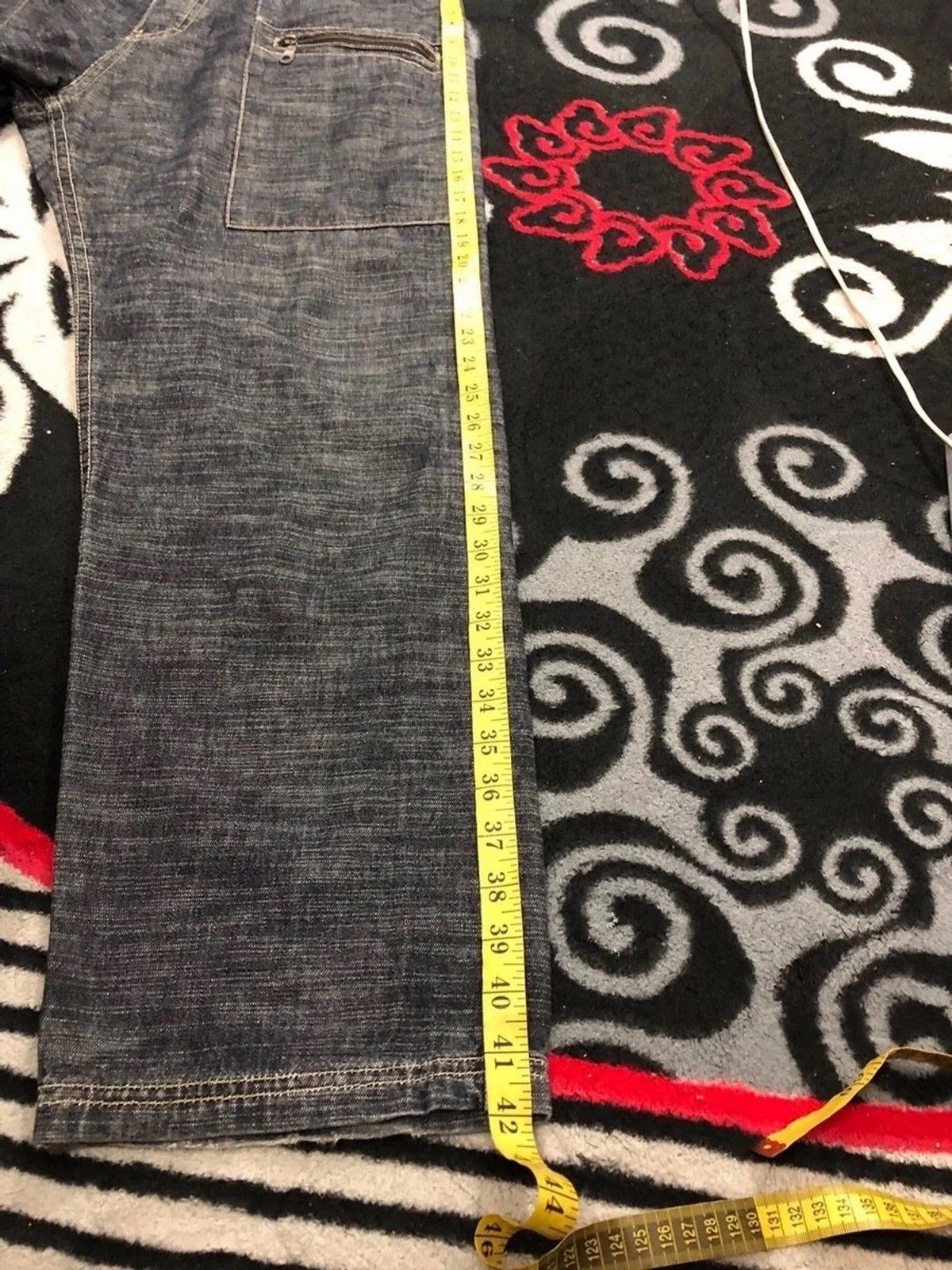 Japanese Brand MasterPiece Multi Zipper Pocket Denim Pants Size US 35 - 15 Thumbnail