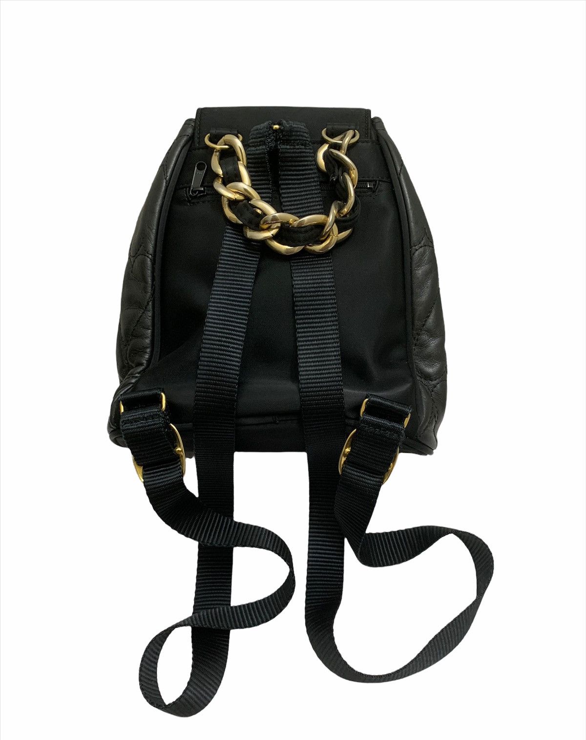 Moschino Vintage Moschino Quilted Logo Mini Backpack Size ONE SIZE - 4 Thumbnail