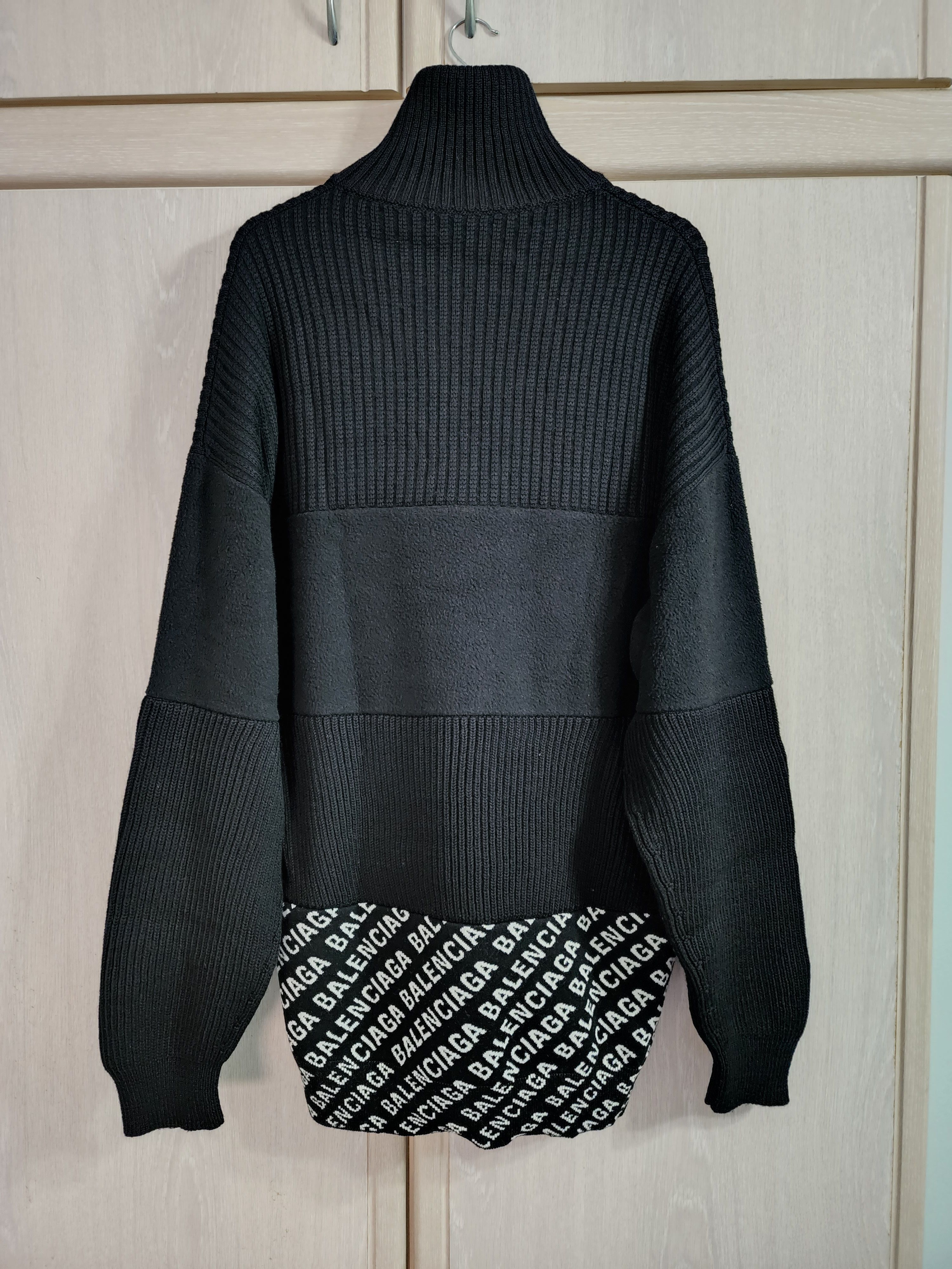 Balenciaga Embroidered Logo Wool Sweater Size US M / EU 48-50 / 2 - 2 Thumbnail