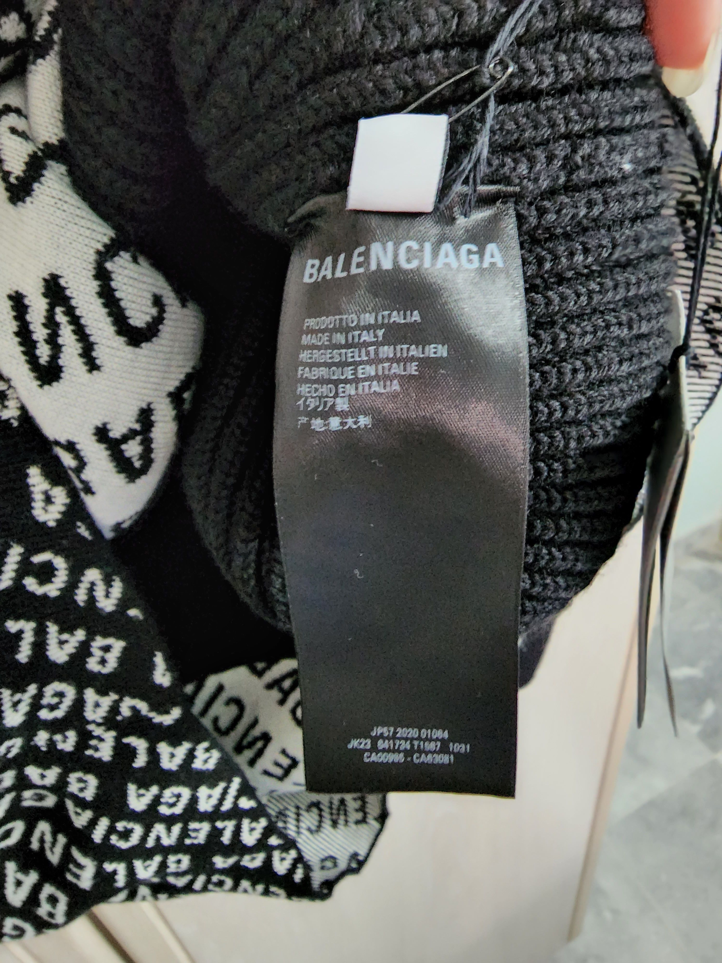 Balenciaga Embroidered Logo Wool Sweater Size US M / EU 48-50 / 2 - 11 Thumbnail