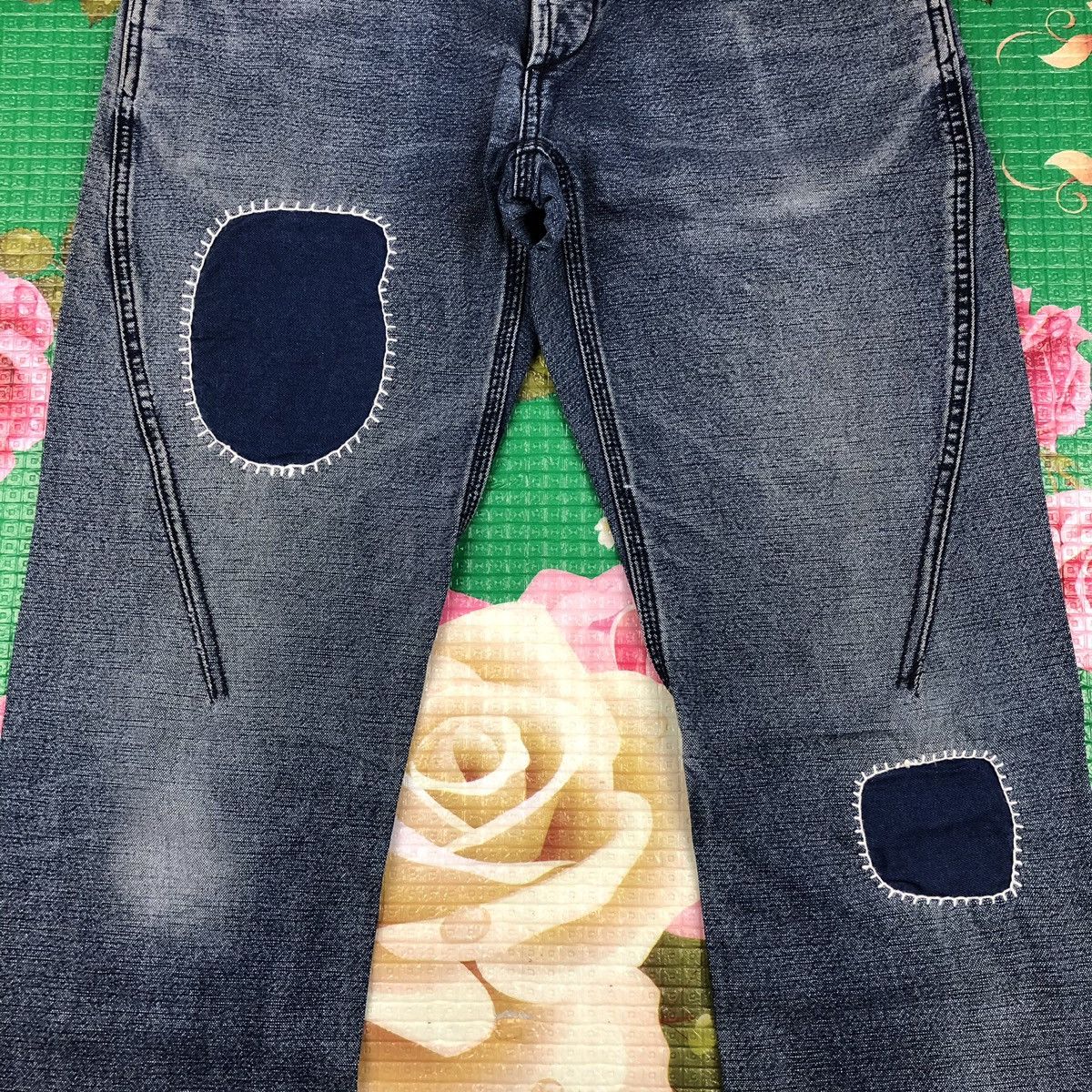 DENHAM × Japanese Brand Denham patchwork sashiko stitch nice design Size US 30 / EU 46 - 2 Thumbnail