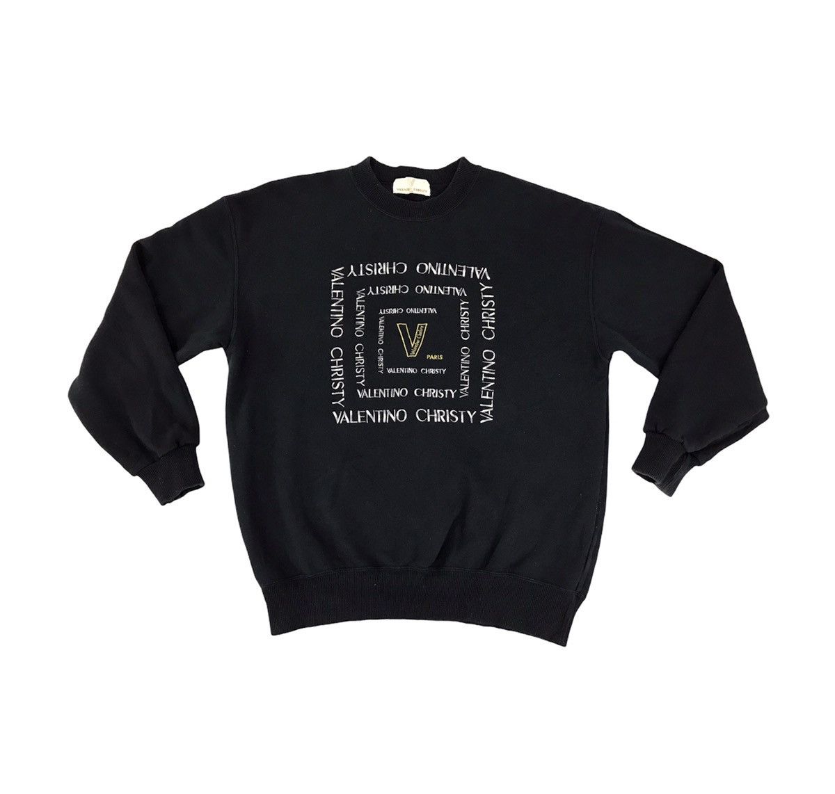 Valentino Vintage Valentino Christy Paris Sweatshirt Spell Out Size L Size US L / EU 52-54 / 3 - 1 Thumbnail