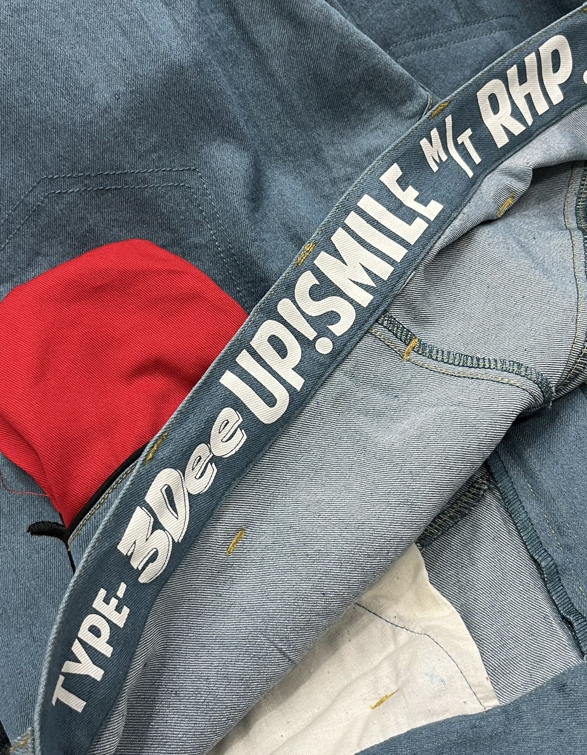 Japanese Brand DOPE! 3DEE UP!SMILExRHP Fun Smiley Stretch Poly-Cotton Pants Size US 30 / EU 46 - 12 Thumbnail