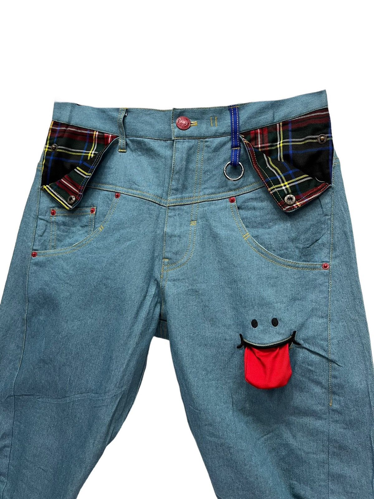 Japanese Brand DOPE! 3DEE UP!SMILExRHP Fun Smiley Stretch Poly-Cotton Pants Size US 30 / EU 46 - 5 Thumbnail