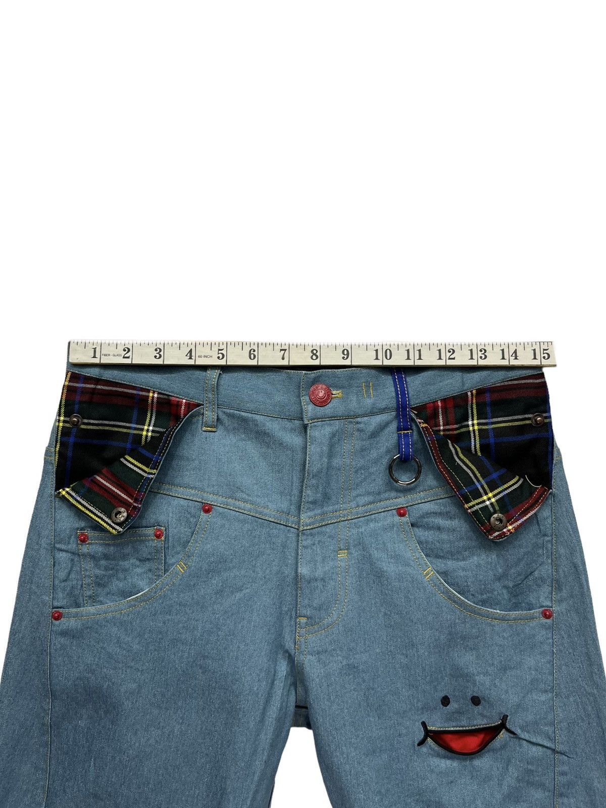 Japanese Brand DOPE! 3DEE UP!SMILExRHP Fun Smiley Stretch Poly-Cotton Pants Size US 30 / EU 46 - 16 Thumbnail
