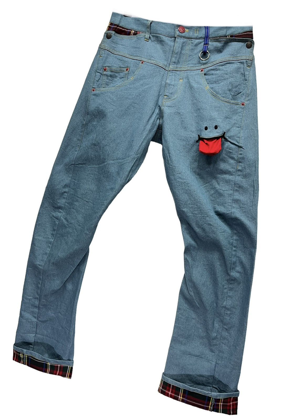 Japanese Brand DOPE! 3DEE UP!SMILExRHP Fun Smiley Stretch Poly-Cotton Pants Size US 30 / EU 46 - 3 Thumbnail