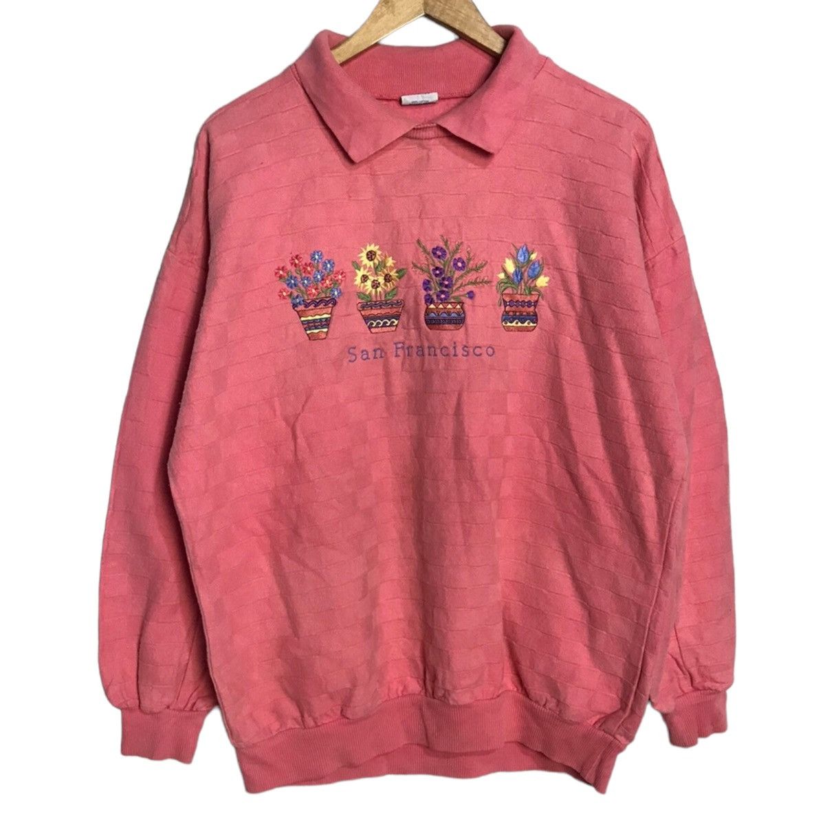 Vintage Vintage san Francisco multicolour embroidery floral sweater Size US L / EU 52-54 / 3 - 1 Thumbnail