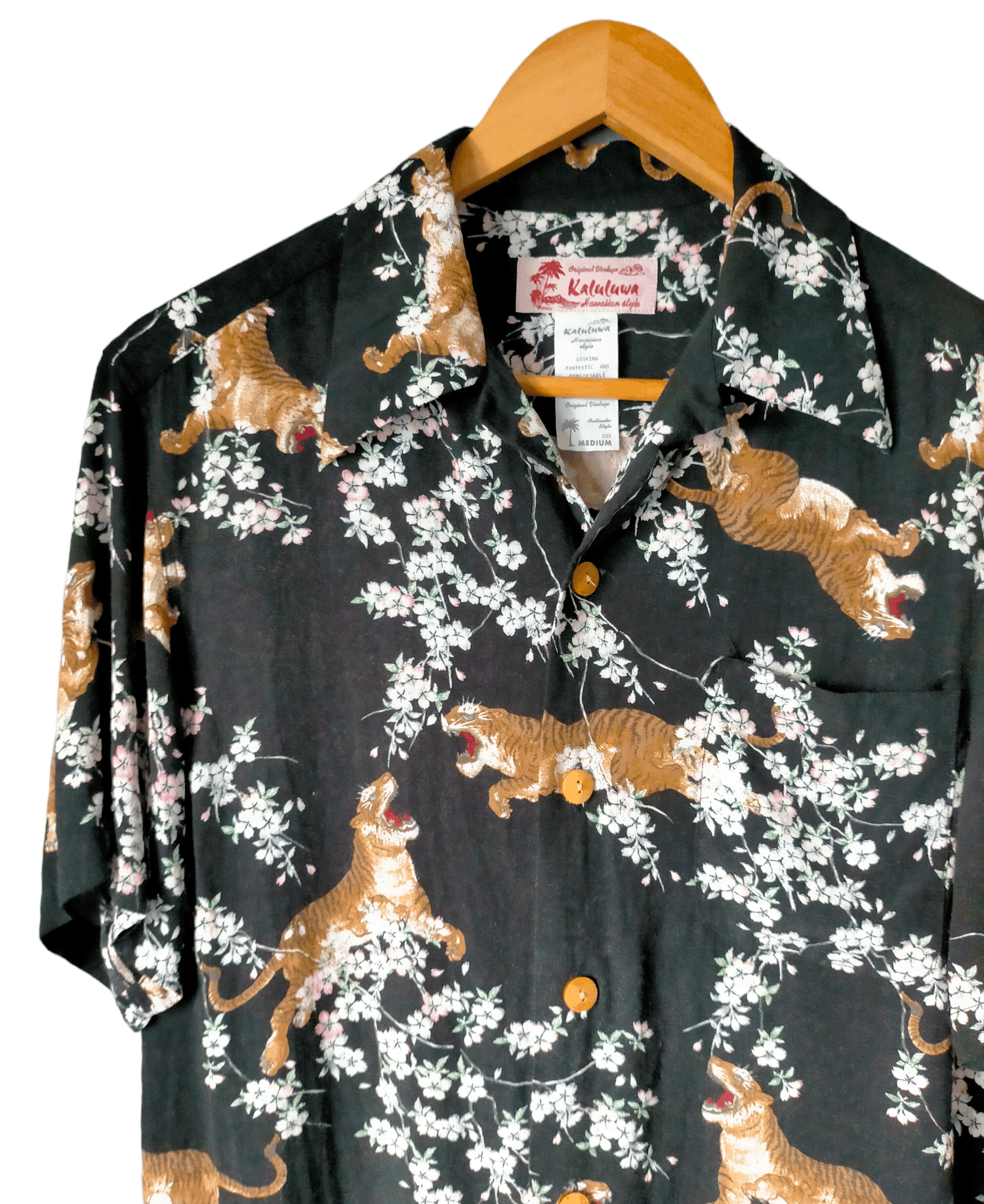 Japanese Brand Kaluluwa Hawaiian Tiger Rayon full Print Size US M / EU 48-50 / 2 - 3 Thumbnail