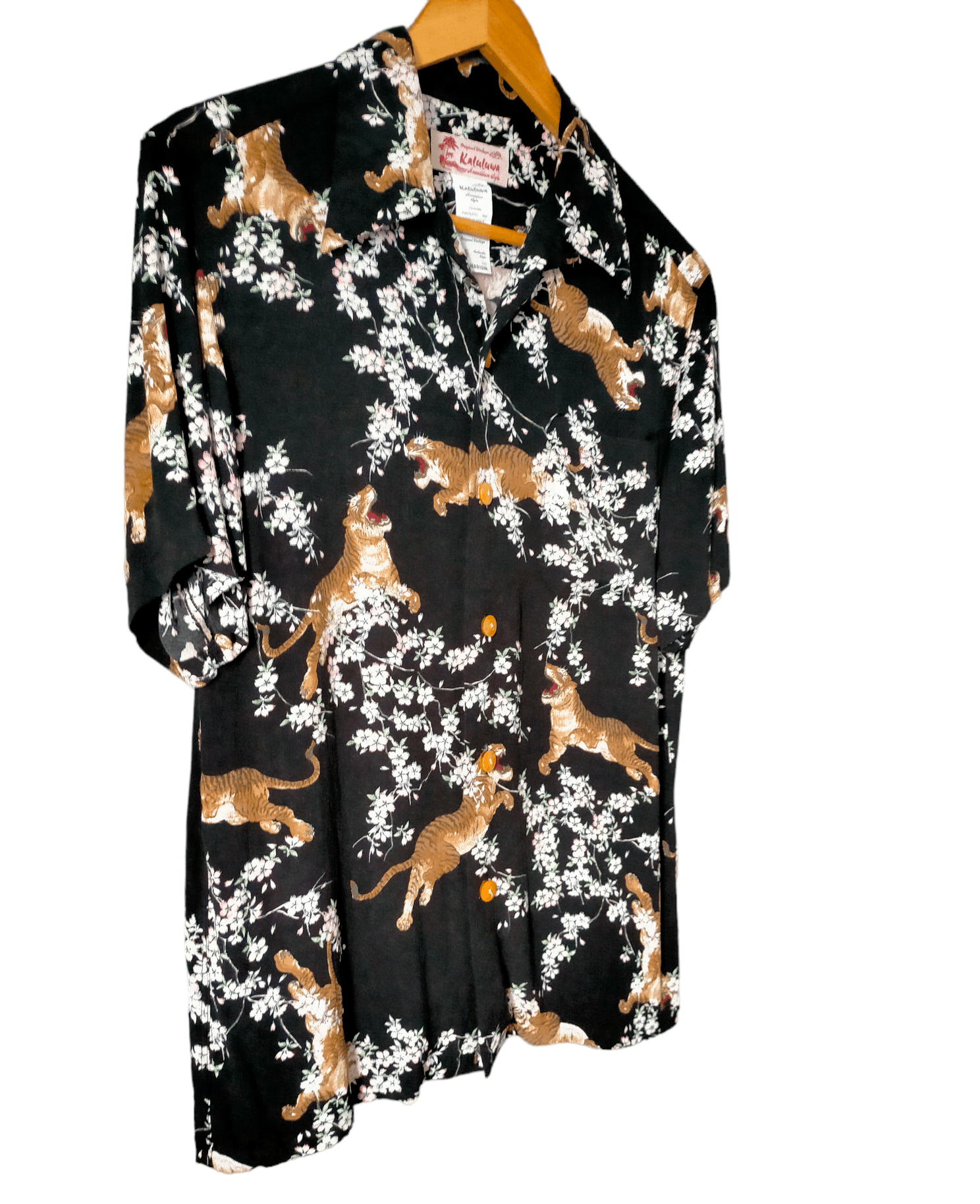 Japanese Brand Kaluluwa Hawaiian Tiger Rayon full Print Size US M / EU 48-50 / 2 - 2 Thumbnail