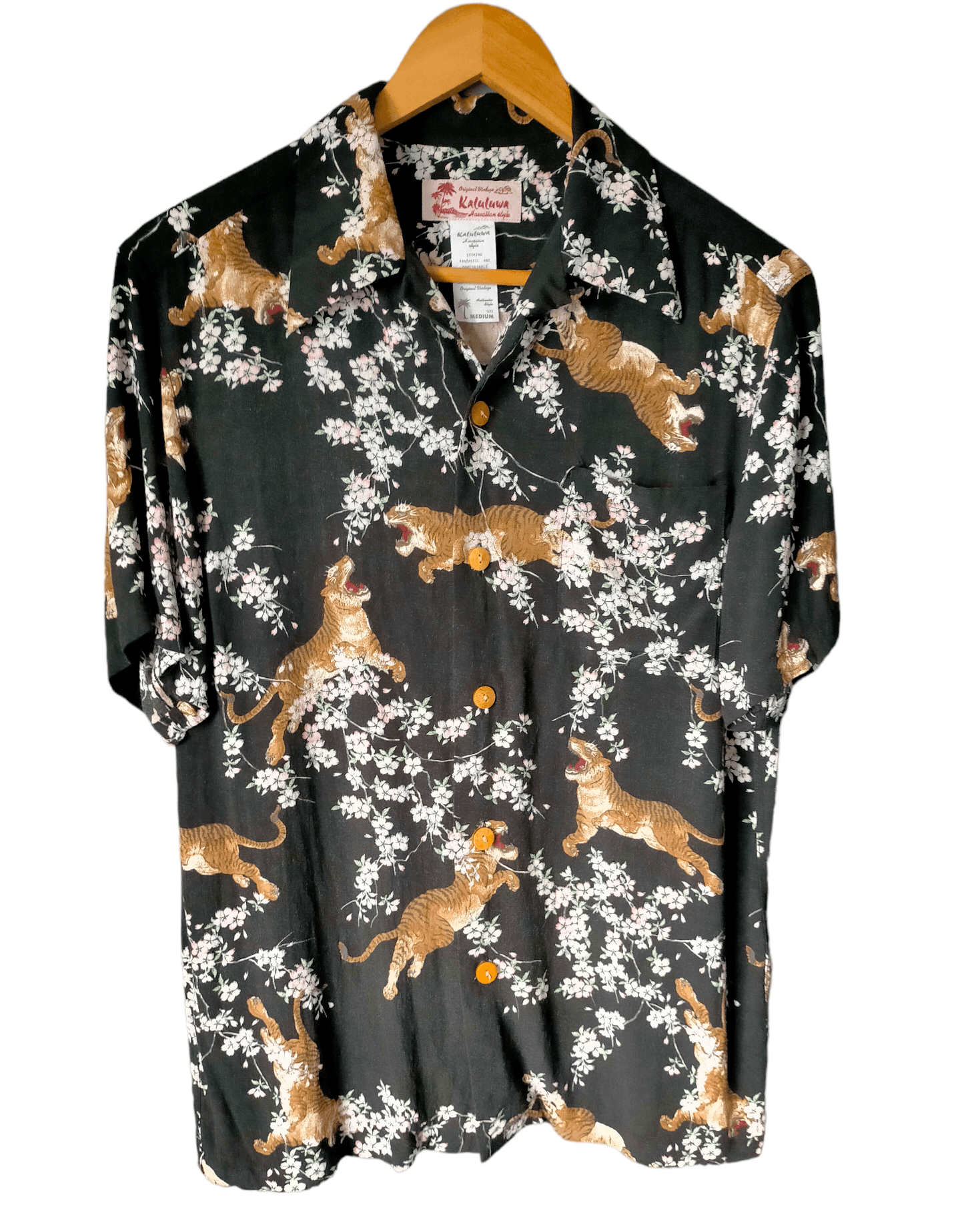 Japanese Brand Kaluluwa Hawaiian Tiger Rayon full Print Size US M / EU 48-50 / 2 - 1 Thumbnail