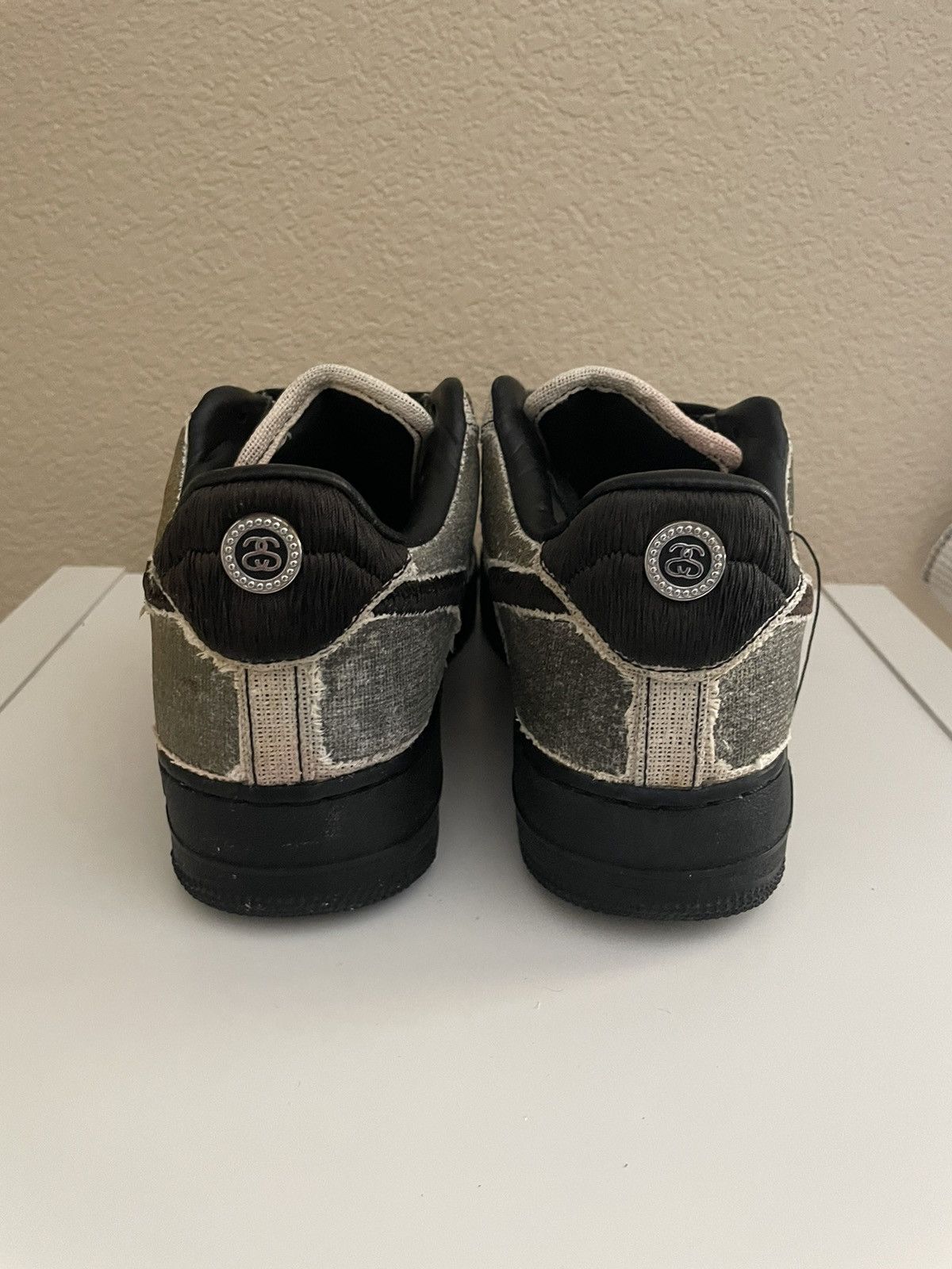 Nike × Stussy 1/1 Bleached Stussy Air Force 1 Black Size US 9 / EU 42 - 6 Thumbnail