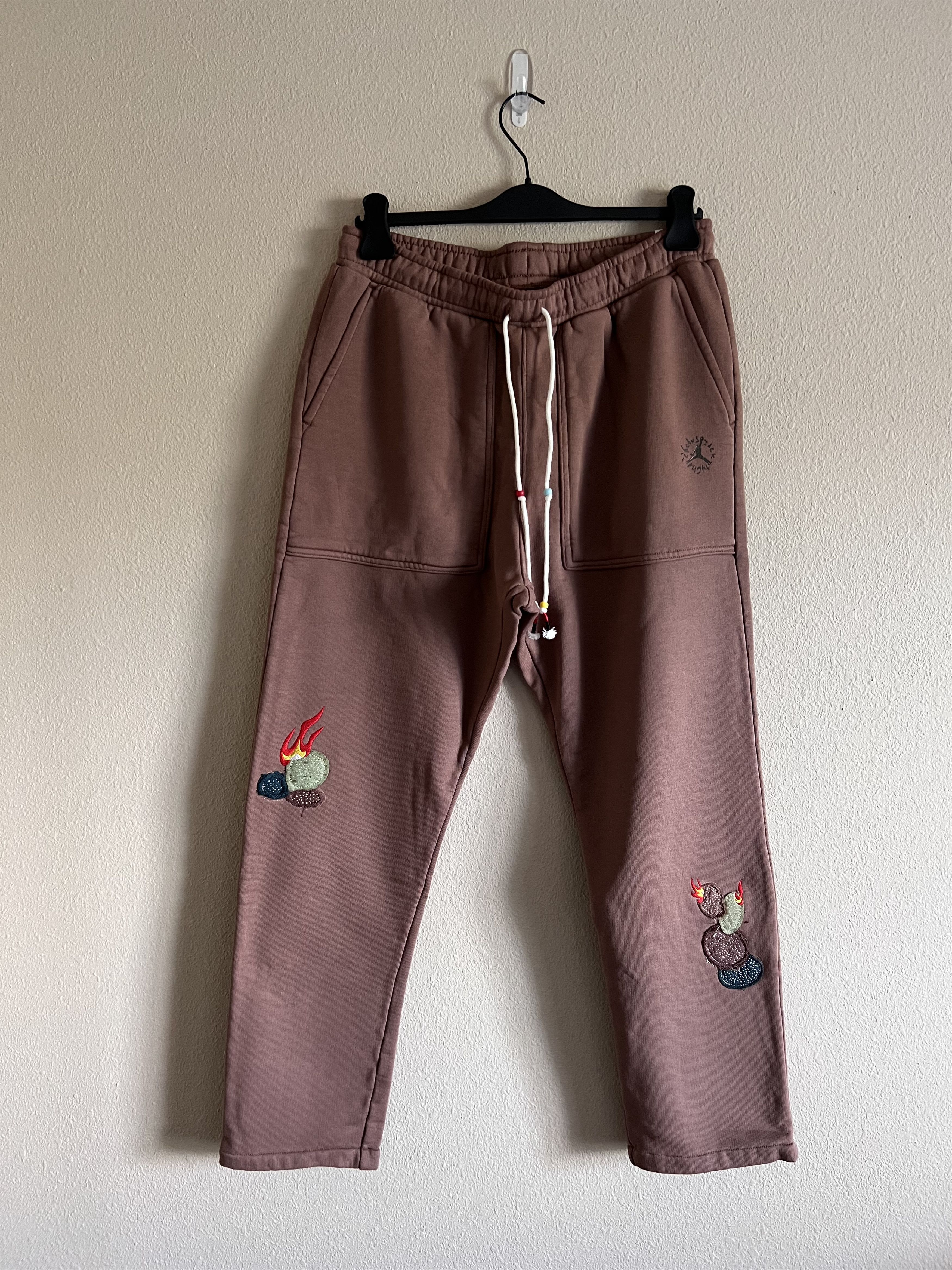 Image of Jordan Travis Scott Travis Scott Jordan Fleece Sweatpants In Archeo Brown, Men's (Size 34)