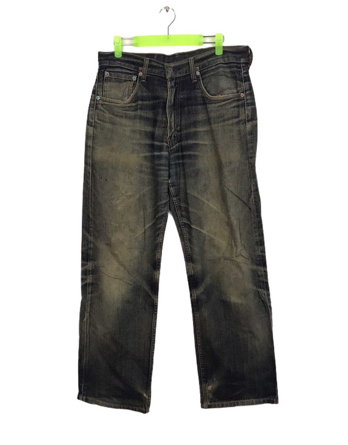 Levi's Levi Strauss & Co 503 Straight Cut Denim Vtg 90s Distressed Size US 35 - 1 Thumbnail