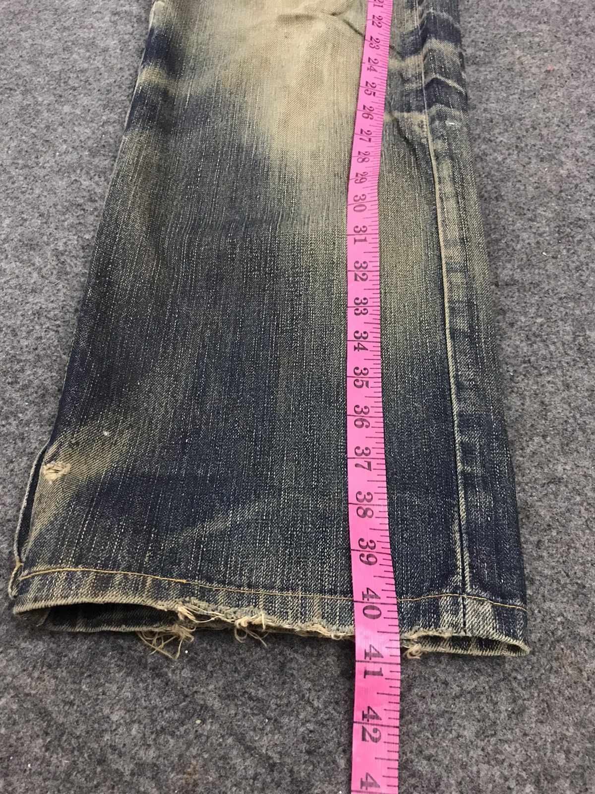 Levi's Levi Strauss & Co 503 Straight Cut Denim Vtg 90s Distressed Size US 35 - 6 Thumbnail