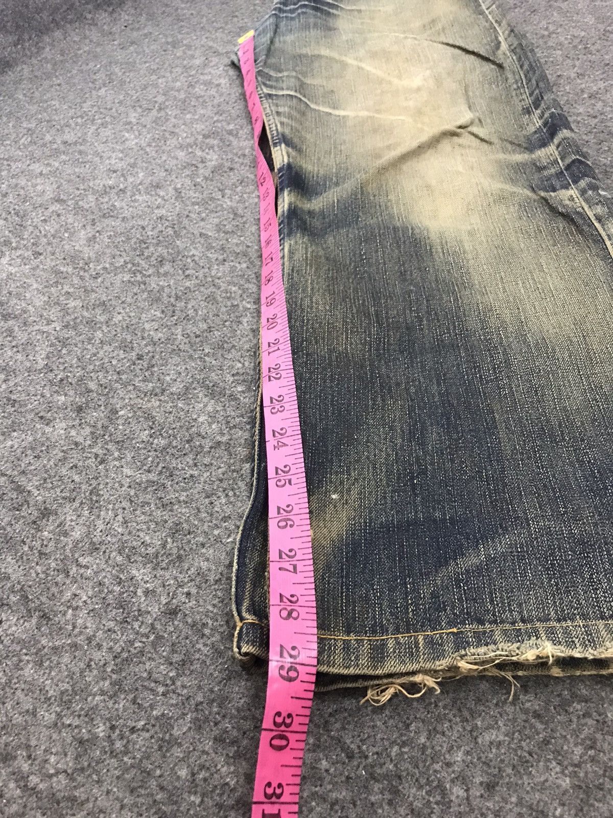 Levi's Levi Strauss & Co 503 Straight Cut Denim Vtg 90s Distressed Size US 35 - 5 Thumbnail