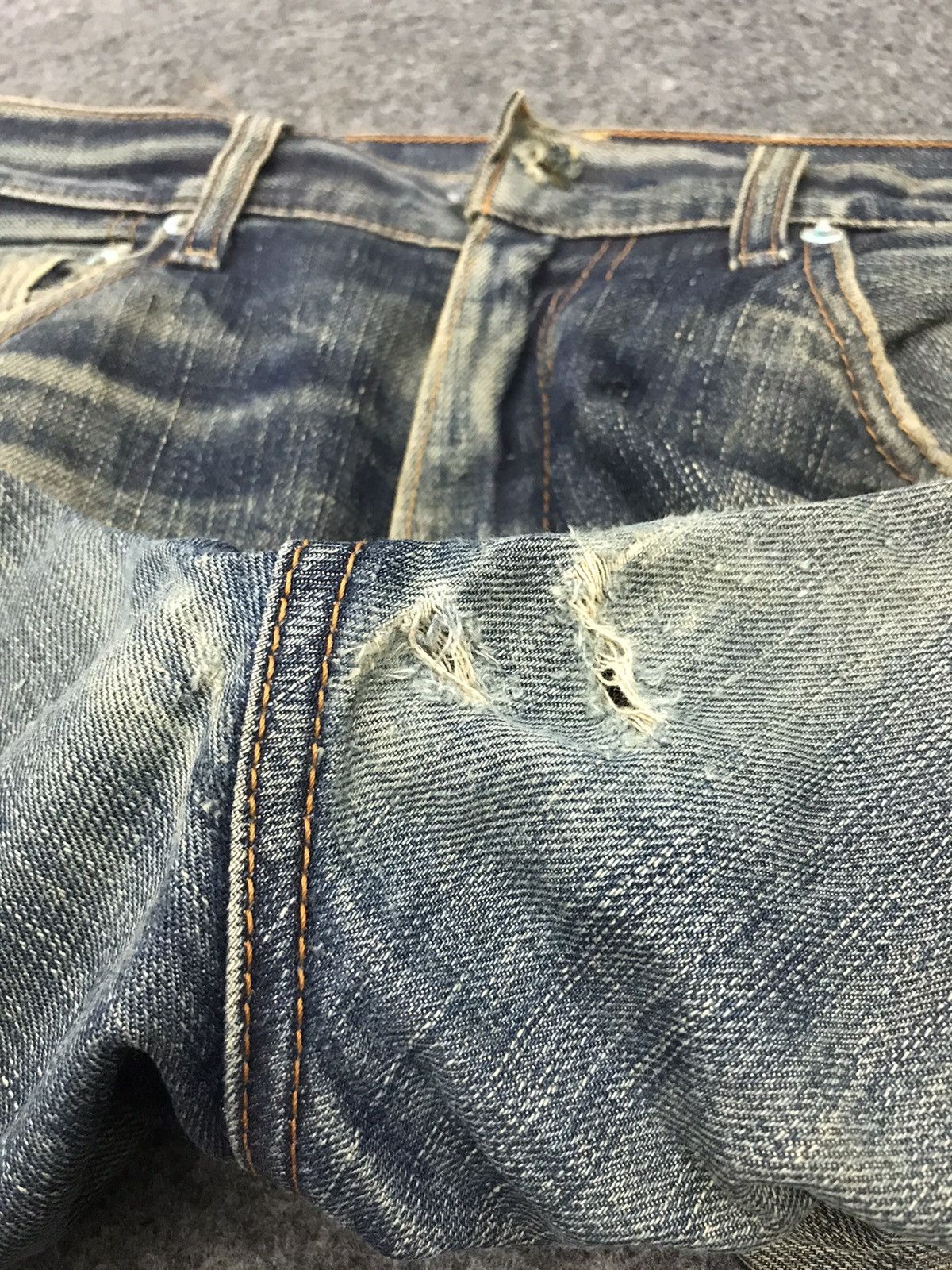 Levi's Levi Strauss & Co 503 Straight Cut Denim Vtg 90s Distressed Size US 35 - 10 Thumbnail