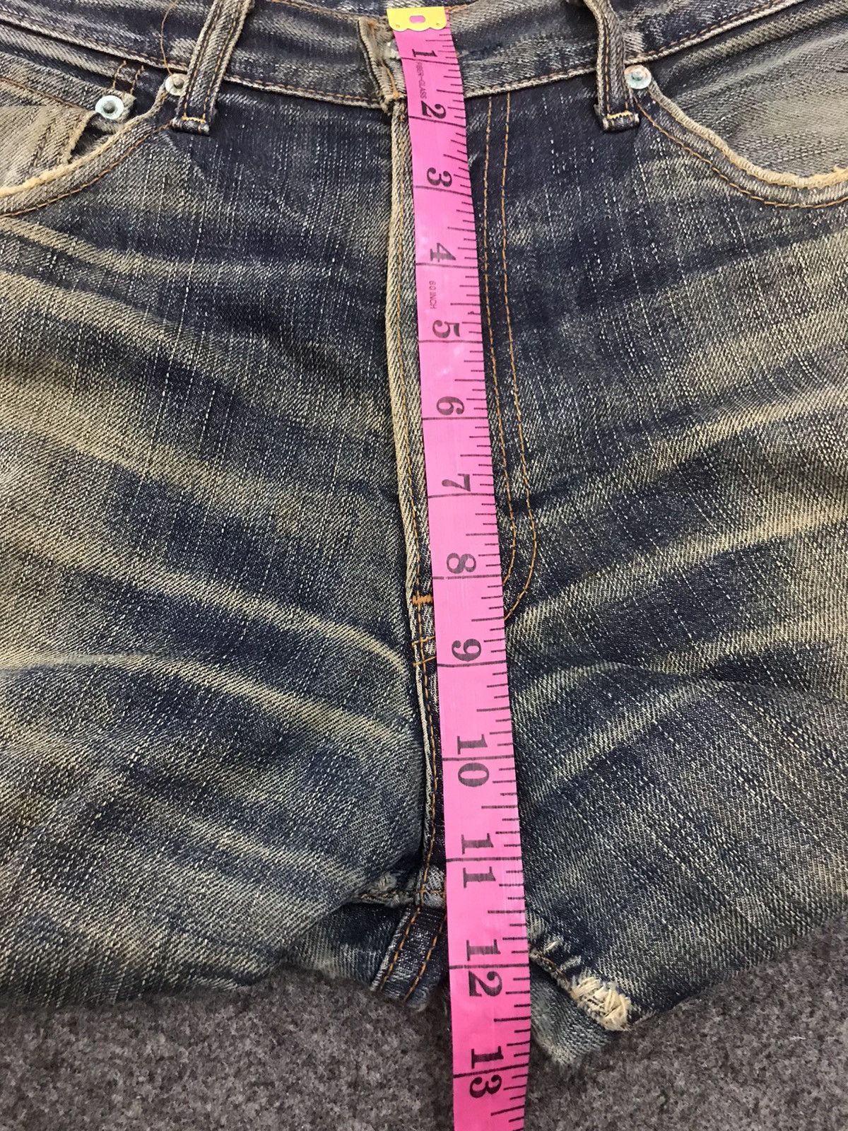 Levi's Levi Strauss & Co 503 Straight Cut Denim Vtg 90s Distressed Size US 35 - 3 Thumbnail
