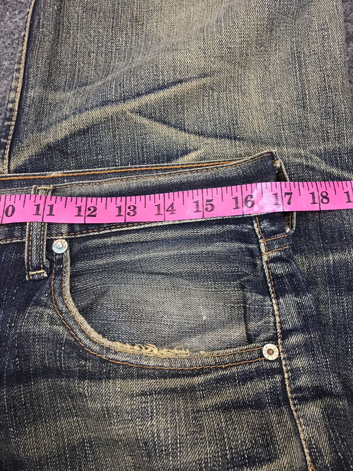 Levi's Levi Strauss & Co 503 Straight Cut Denim Vtg 90s Distressed Size US 35 - 4 Thumbnail