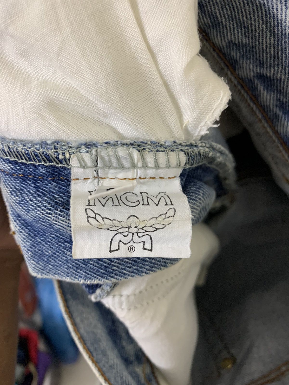 Designer × MCM × Vintage VINTAGE MCM POCKET BIG LOGO DISTRESS JEAN Size US 28 / EU 44 - 15 Thumbnail