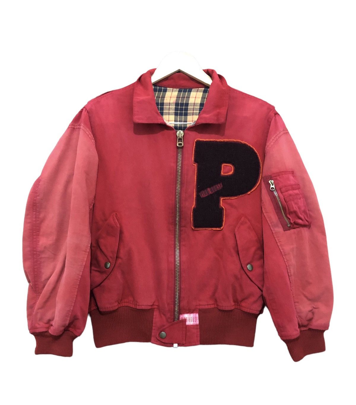 Pink House Vintage 1980s Pink House Bomber Japan Jacket Medium Size US M / EU 48-50 / 2 - 1 Thumbnail