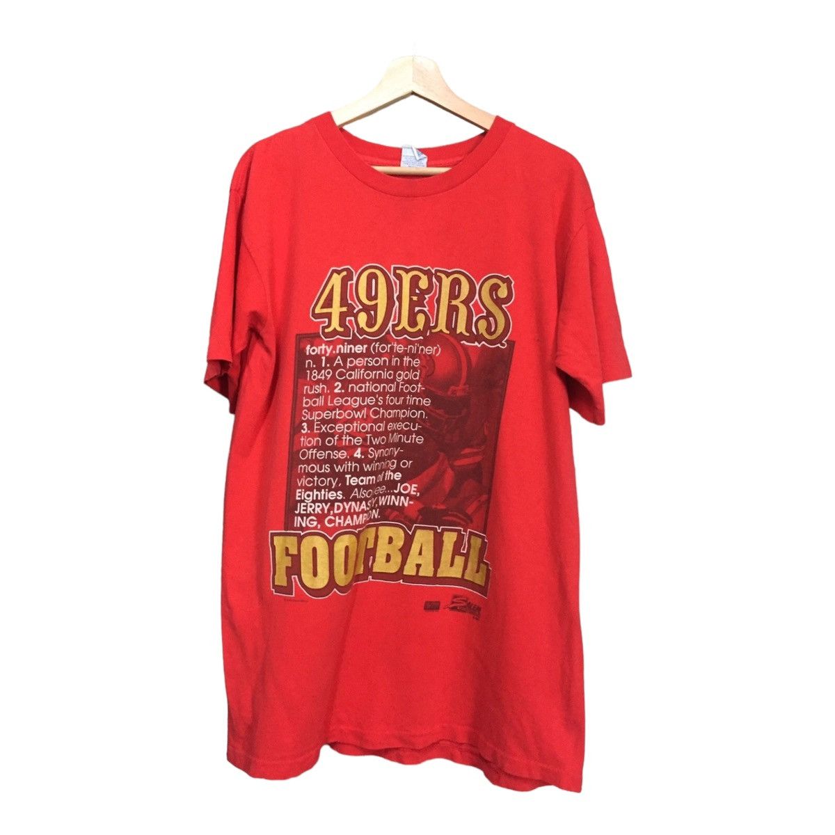 NFL × Salem Sportswear × Vintage Vintage 49ers NFL Spellout Salem Tee Shirt Size US L / EU 52-54 / 3 - 1 Thumbnail
