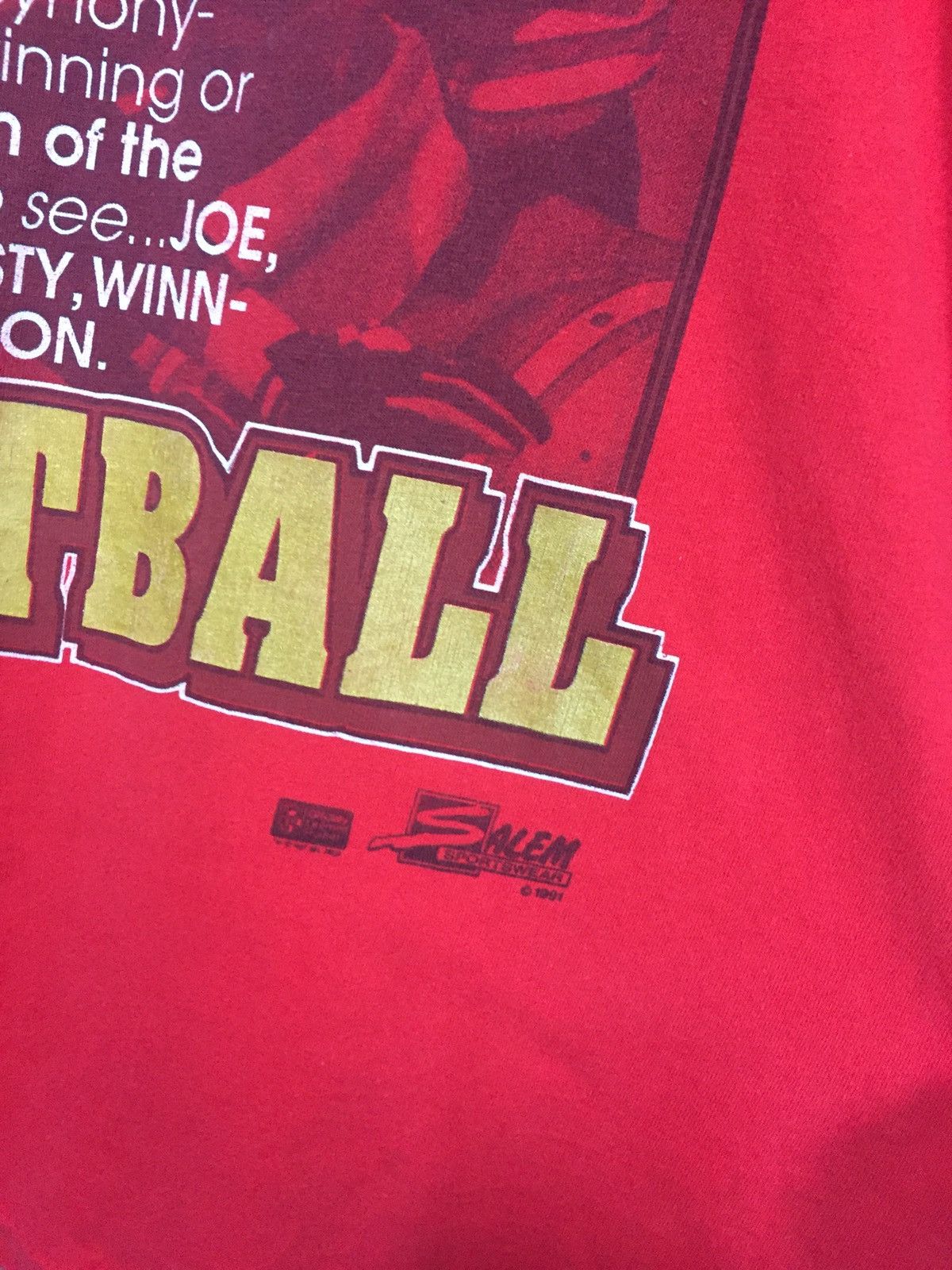NFL × Salem Sportswear × Vintage Vintage 49ers NFL Spellout Salem Tee Shirt Size US L / EU 52-54 / 3 - 3 Thumbnail
