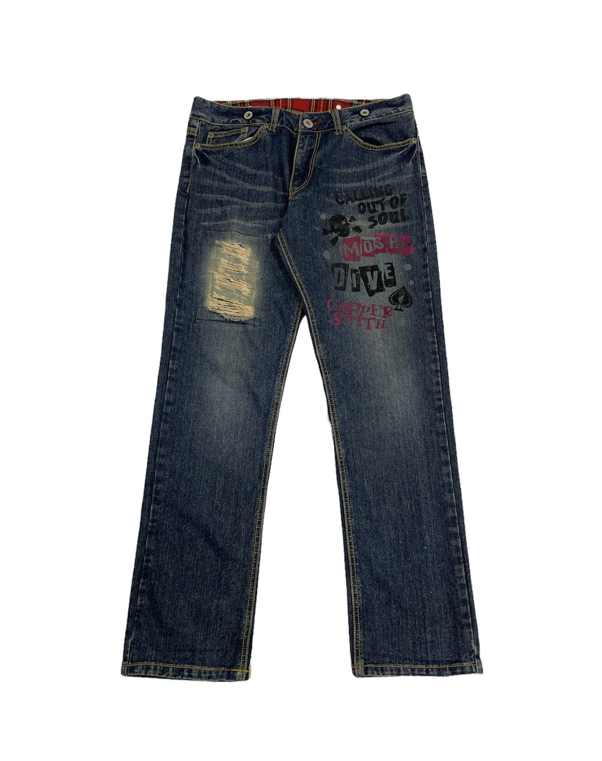 Japanese Brand Vintage Copper Smith Japan Punk Jeans Size US 31 - 2 Thumbnail
