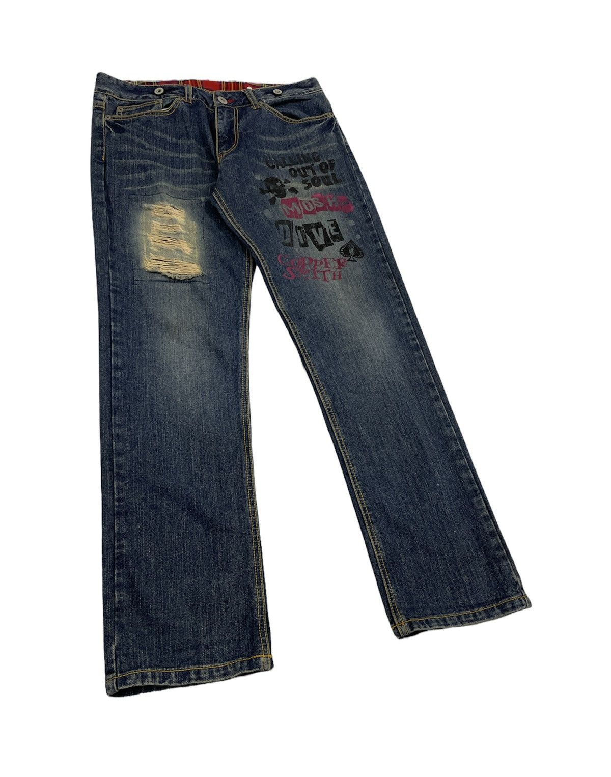 Japanese Brand Vintage Copper Smith Japan Punk Jeans Size US 31 - 3 Thumbnail