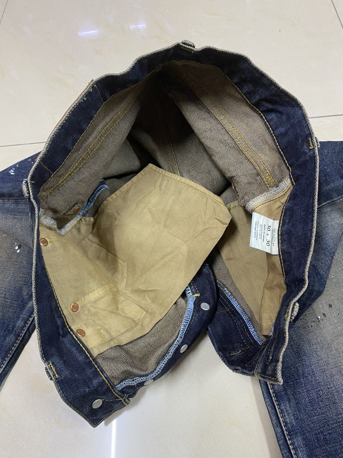 Japanese Brand Paint Splash Denim