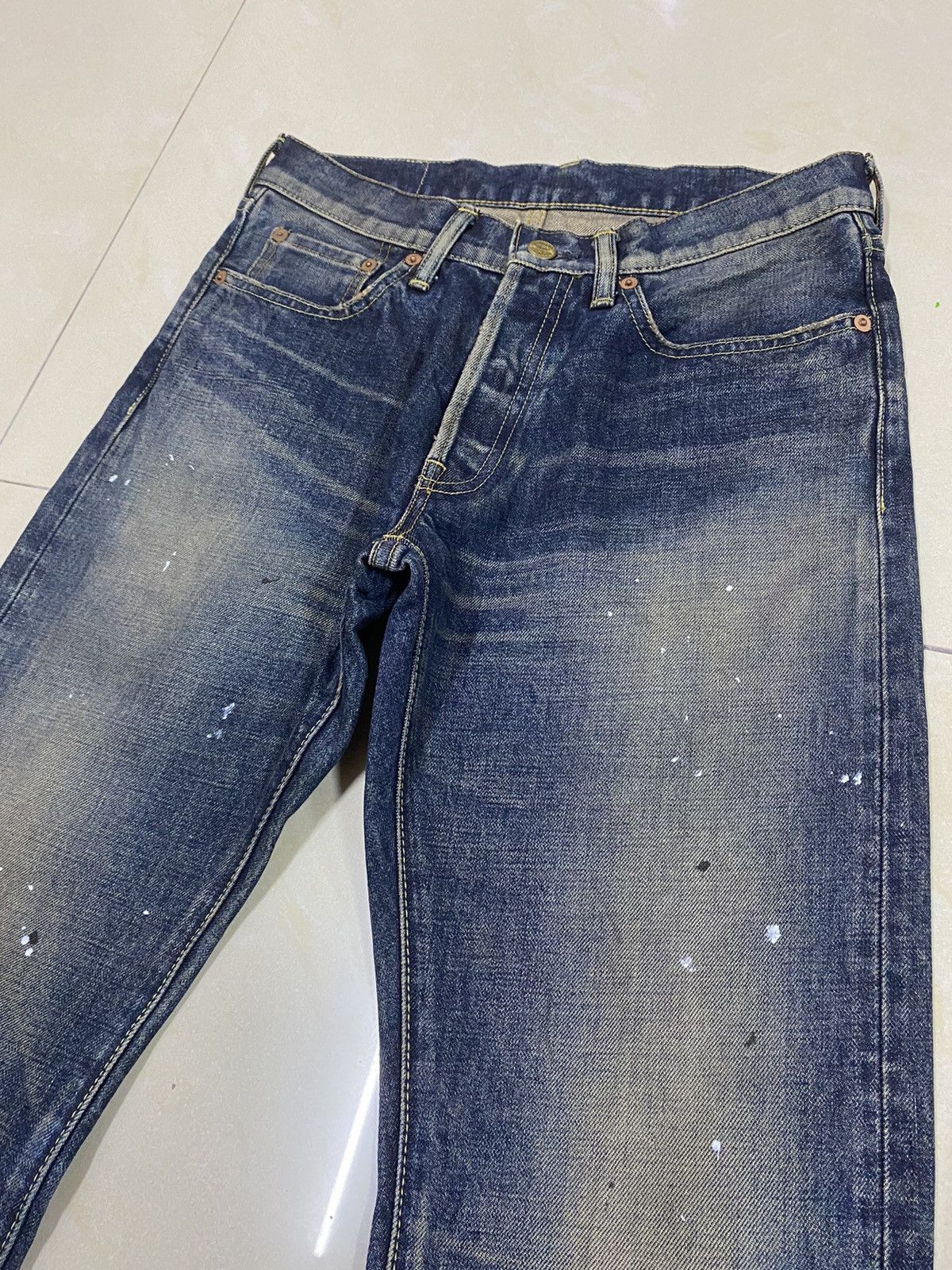 Japanese Brand Paint Splash Denim