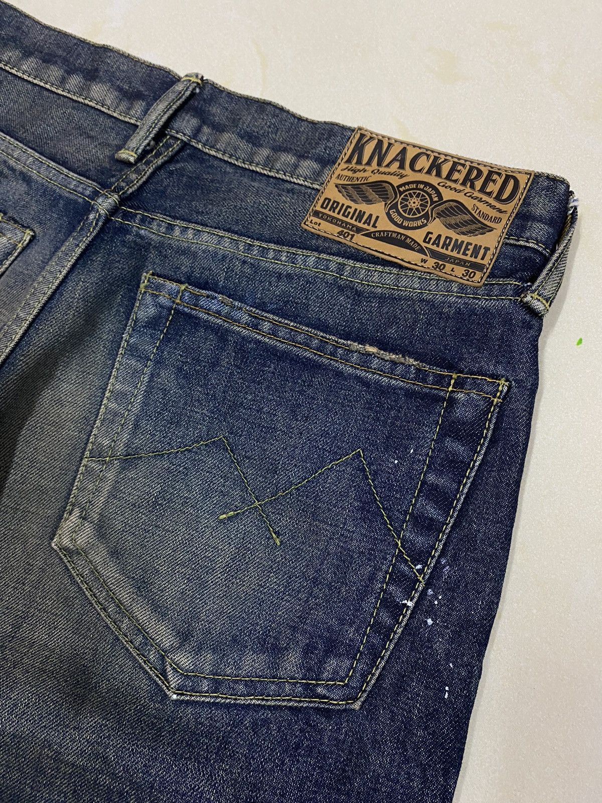 Japanese Brand Paint Splash Denim
