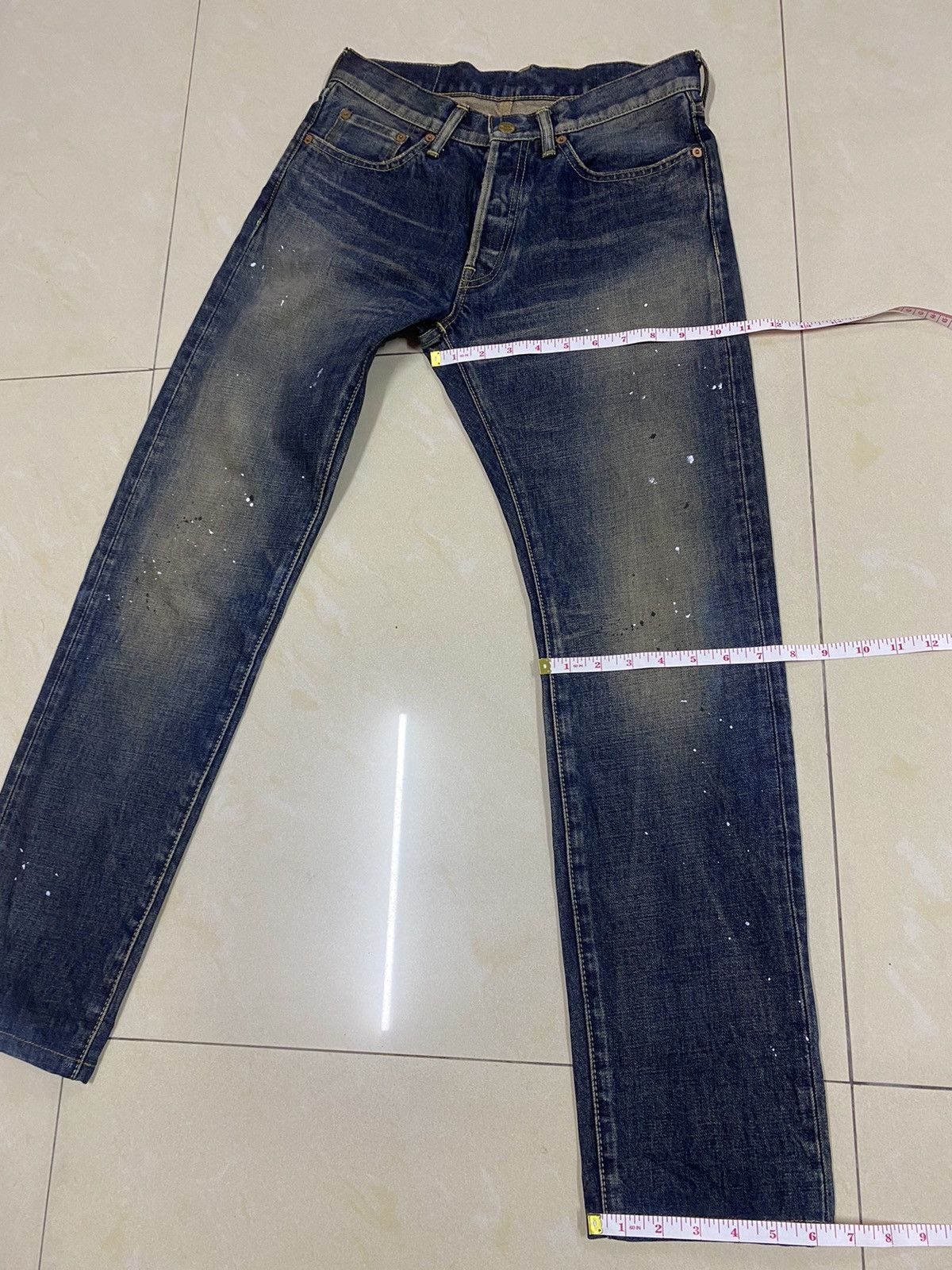 Japanese Brand Paint Splash Denim