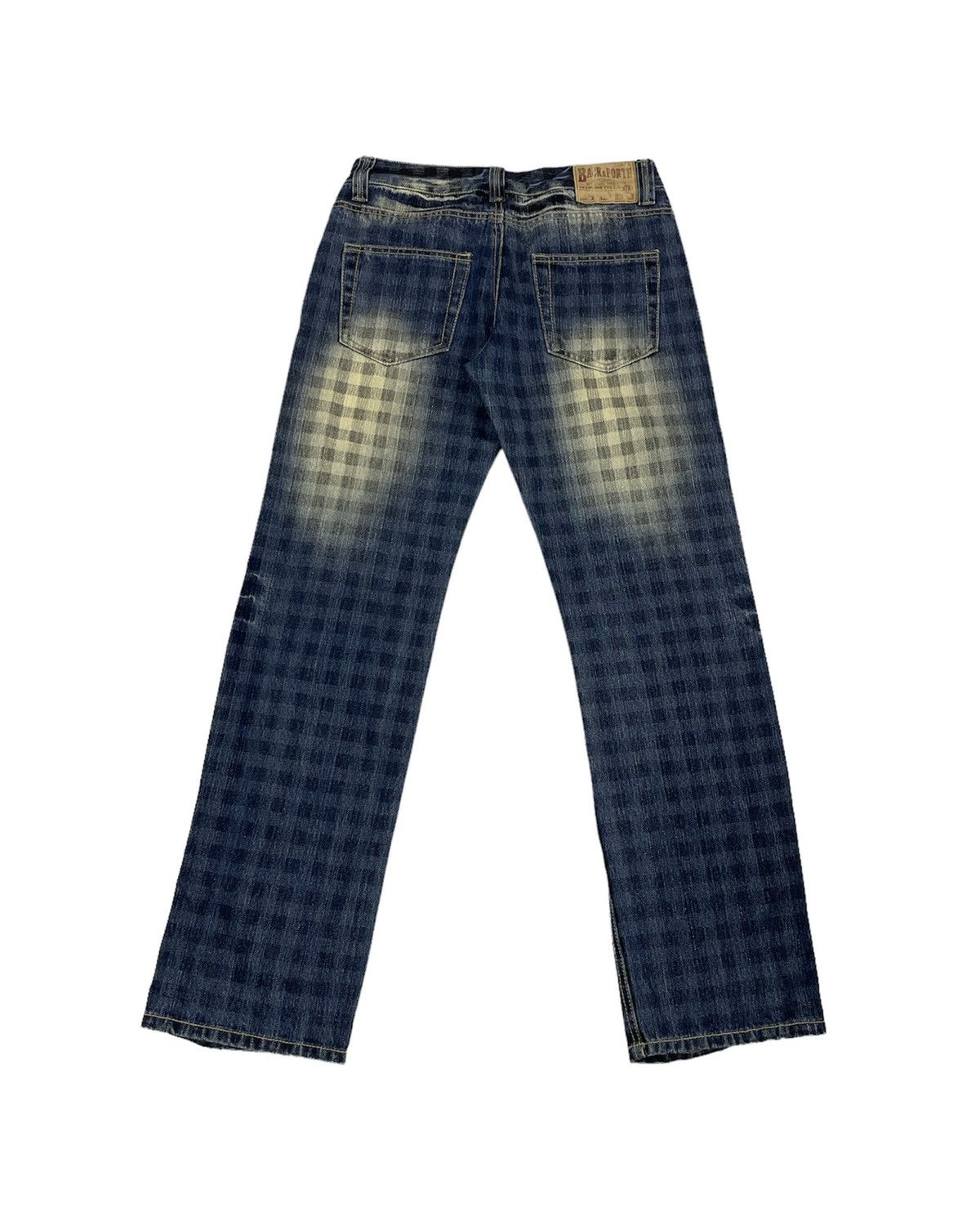 Japanese Brand × PPFM Vintage Back&Forth Japan Distress Chekered Jeans Punk Style Size US 30 / EU 46 - 4 Thumbnail