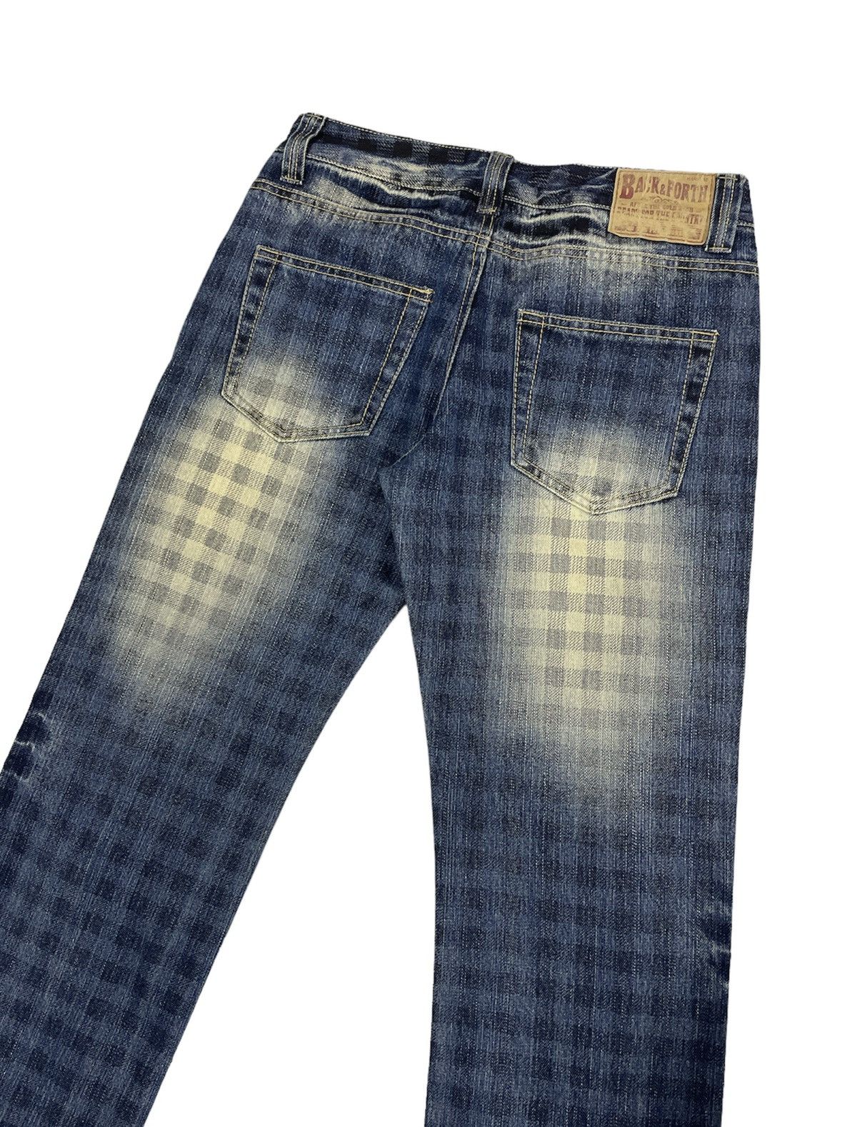 Japanese Brand × PPFM Vintage Back&Forth Japan Distress Chekered Jeans Punk Style Size US 30 / EU 46 - 6 Thumbnail